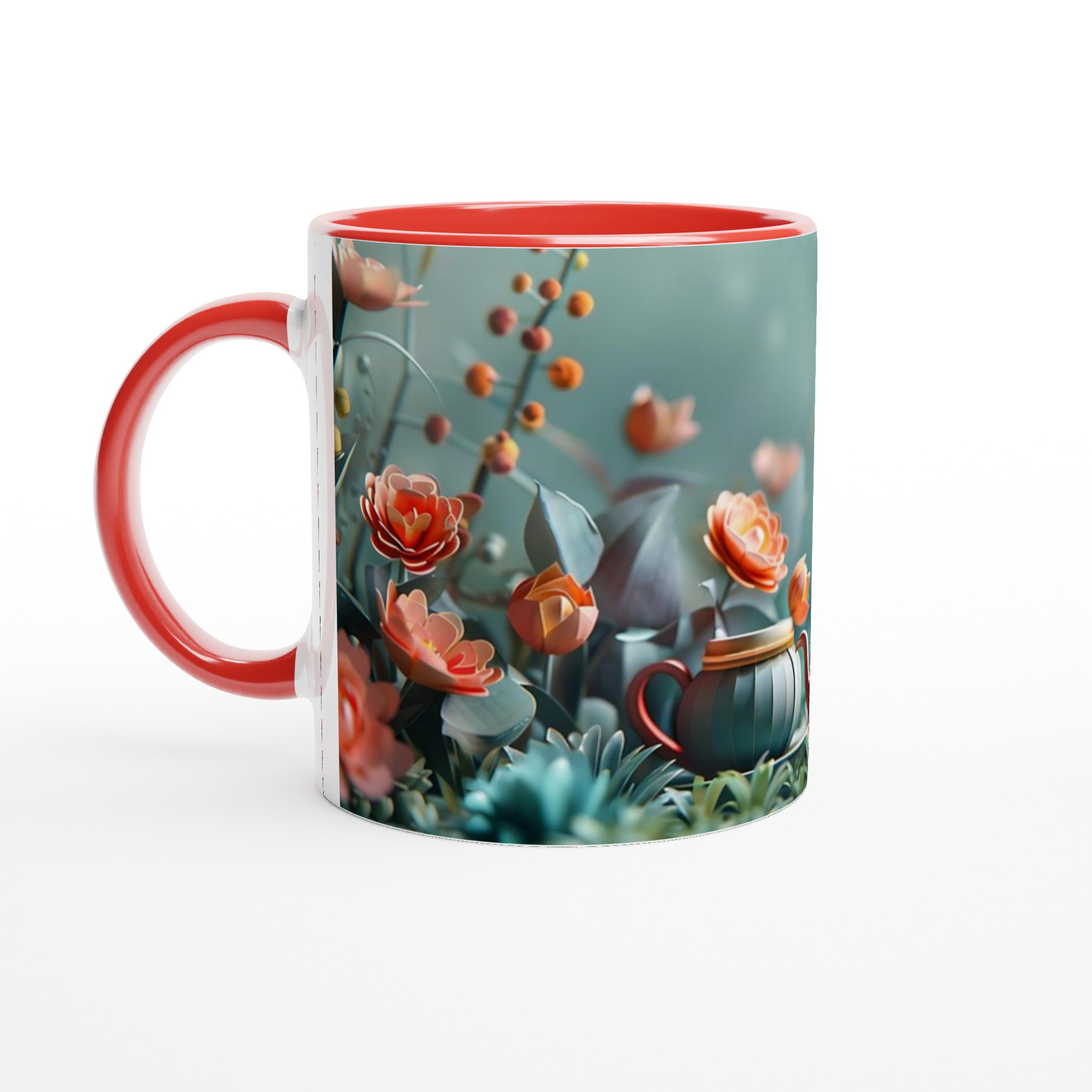 Förtrollande Blomsterträdgård 11oz Keramisk Mugg – Drick med Stil i Sju Levande Färger! 2 c0df5e2c-5c69-48b8-96d2-bc6a54a65926