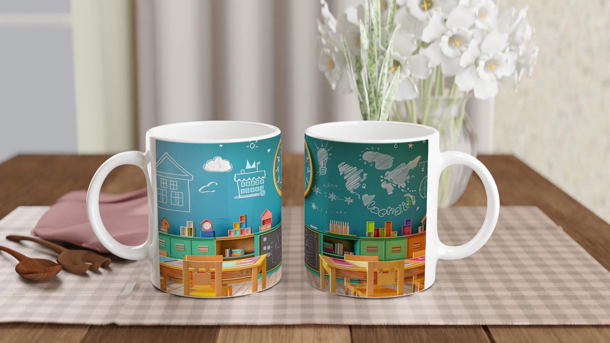 Mugg "Skolstart" – Vit Keramikmugg 11oz, En lekfull hyllning till skolans värld 10 c1573fd3-bd85-4c24-8954-9ed6db435c27