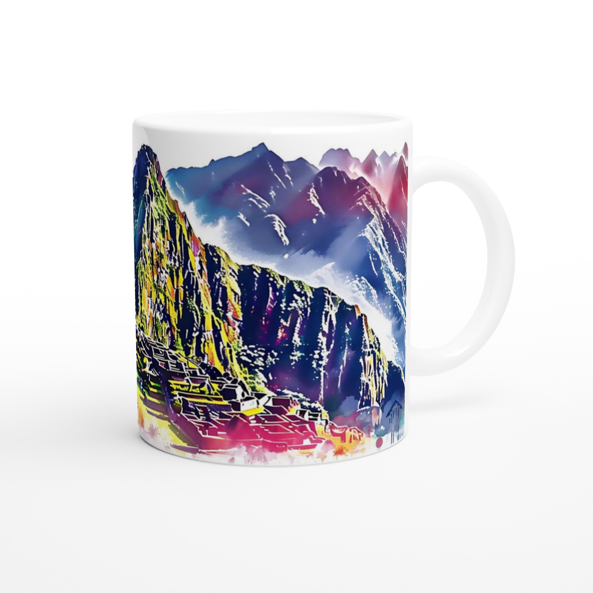 Machu Picchu Akvarell Mugg – Färgsprakande Reseupplevelse i Keramik, Välj Din Favoritfärg! 9 c16084b9-9a43-4cd7-8f65-64912efd64c8