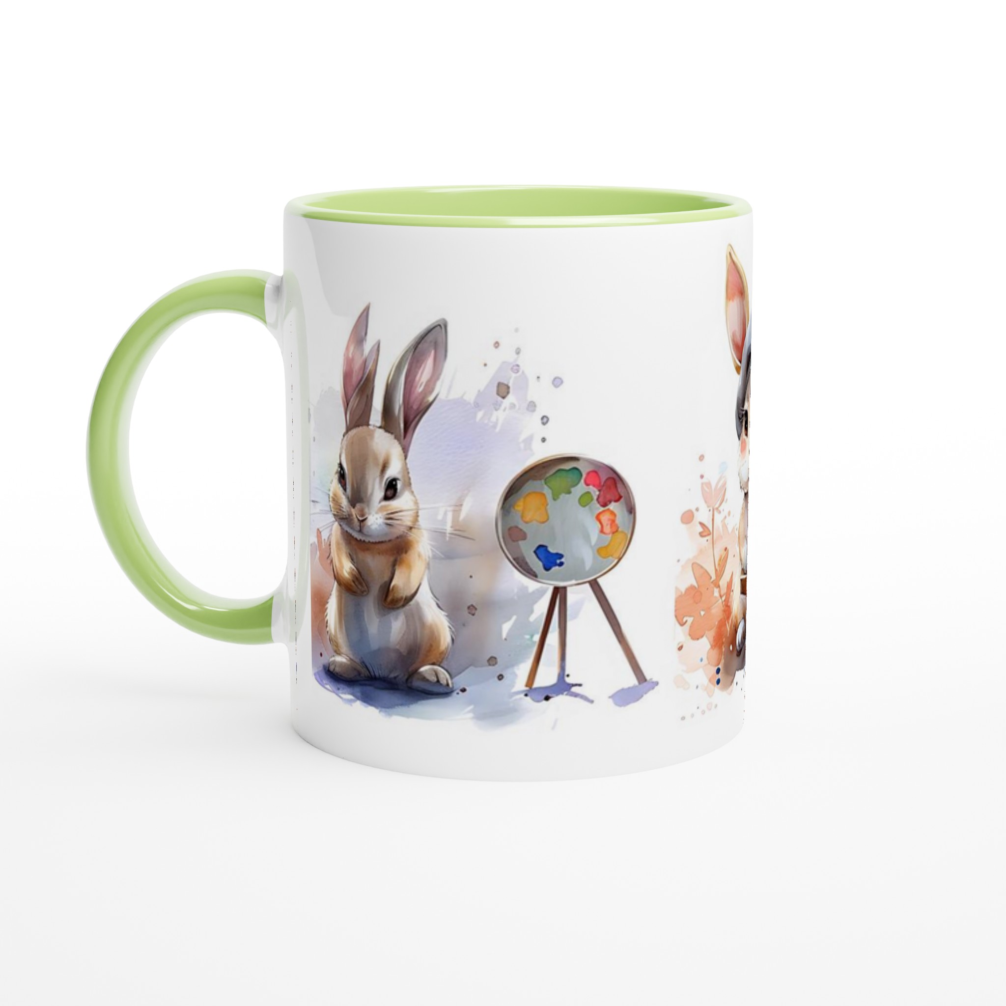 Konstnärliga Kaniner Keramikmugg – Charmigt Akvarellmotiv för Kaffeälskare, Välj din Favoritfärg! 3 c1b38ada-3a2c-48c7-9c6f-68e8548ddb04
