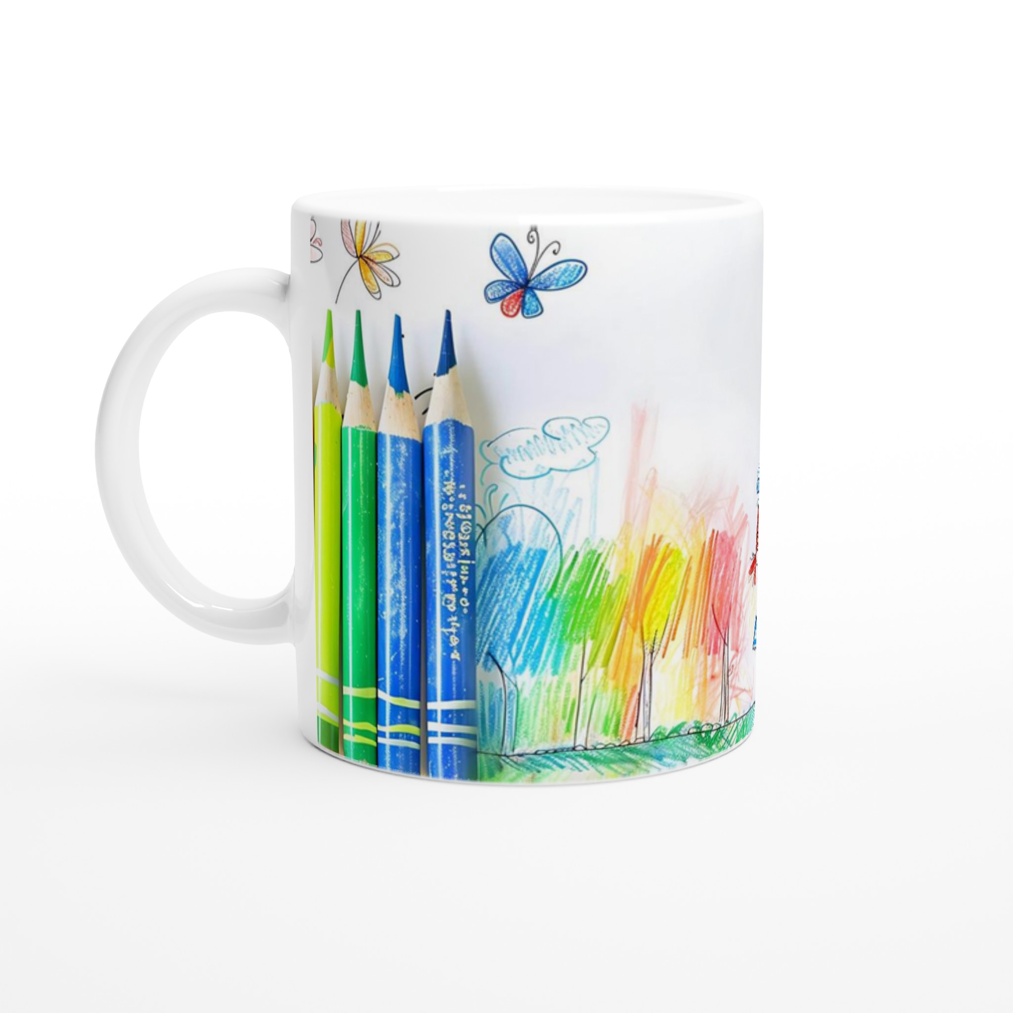 Kreativ Mugg med Tecknad Konstnärstjej – 11 oz Keramisk Kaffemugg i Din Favoritfärg! 1 c1dc6c52-ec2a-49ec-8c2e-3c30e22c578d