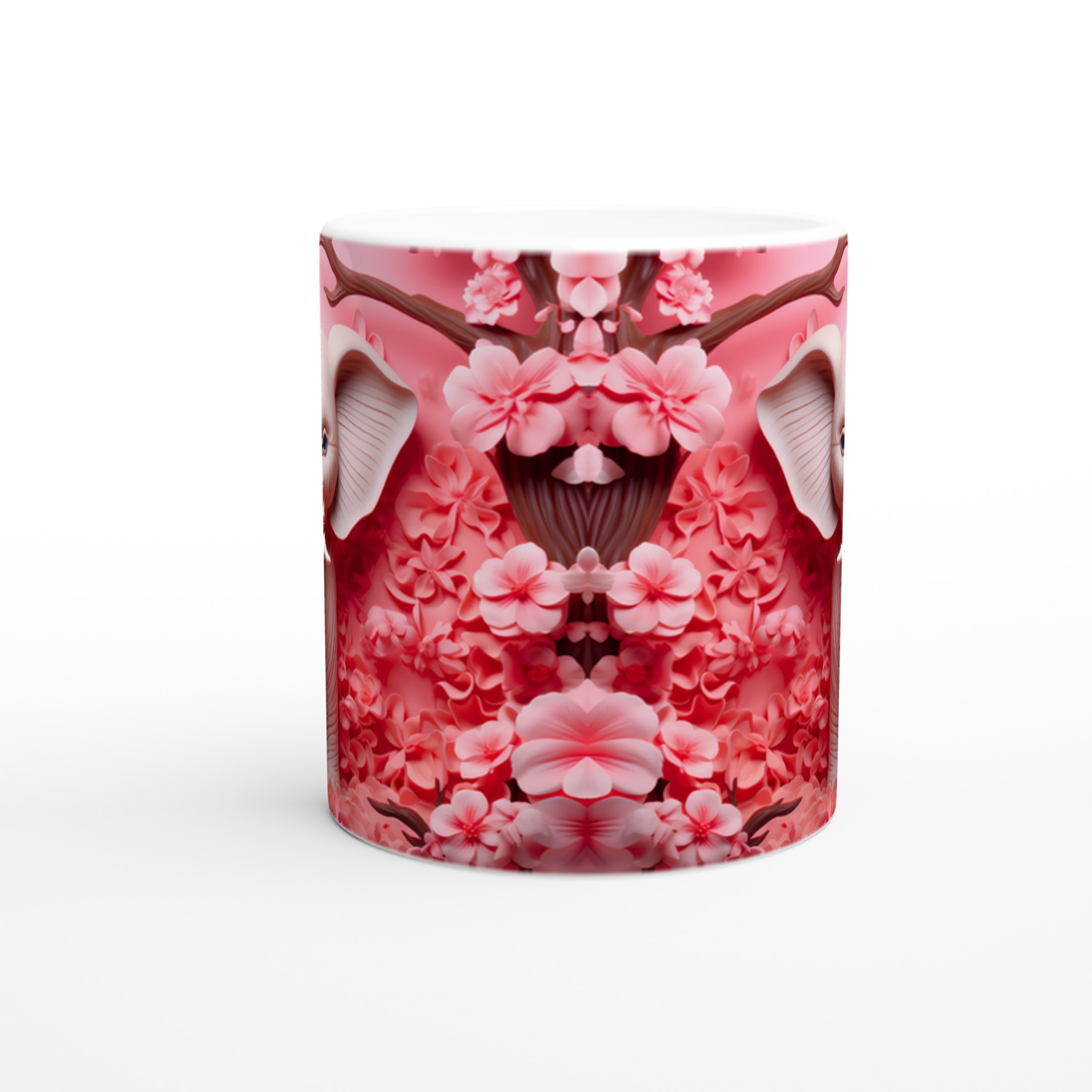 Rosa Drömmar Keramikmugg - Elegant Elefant & Blomsterdesign i 11oz 8 c1ef3515-1230-4b15-becb-ca8798b0b2f4