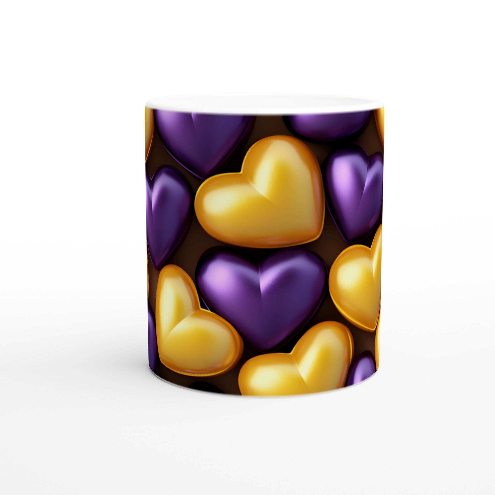 Kärlek i Guld & Lila: Premium Keramikmugg - 11oz, Välj Din Favoritfärg! 8 c204aab9-0f35-4175-b7eb-251d71cf2be8