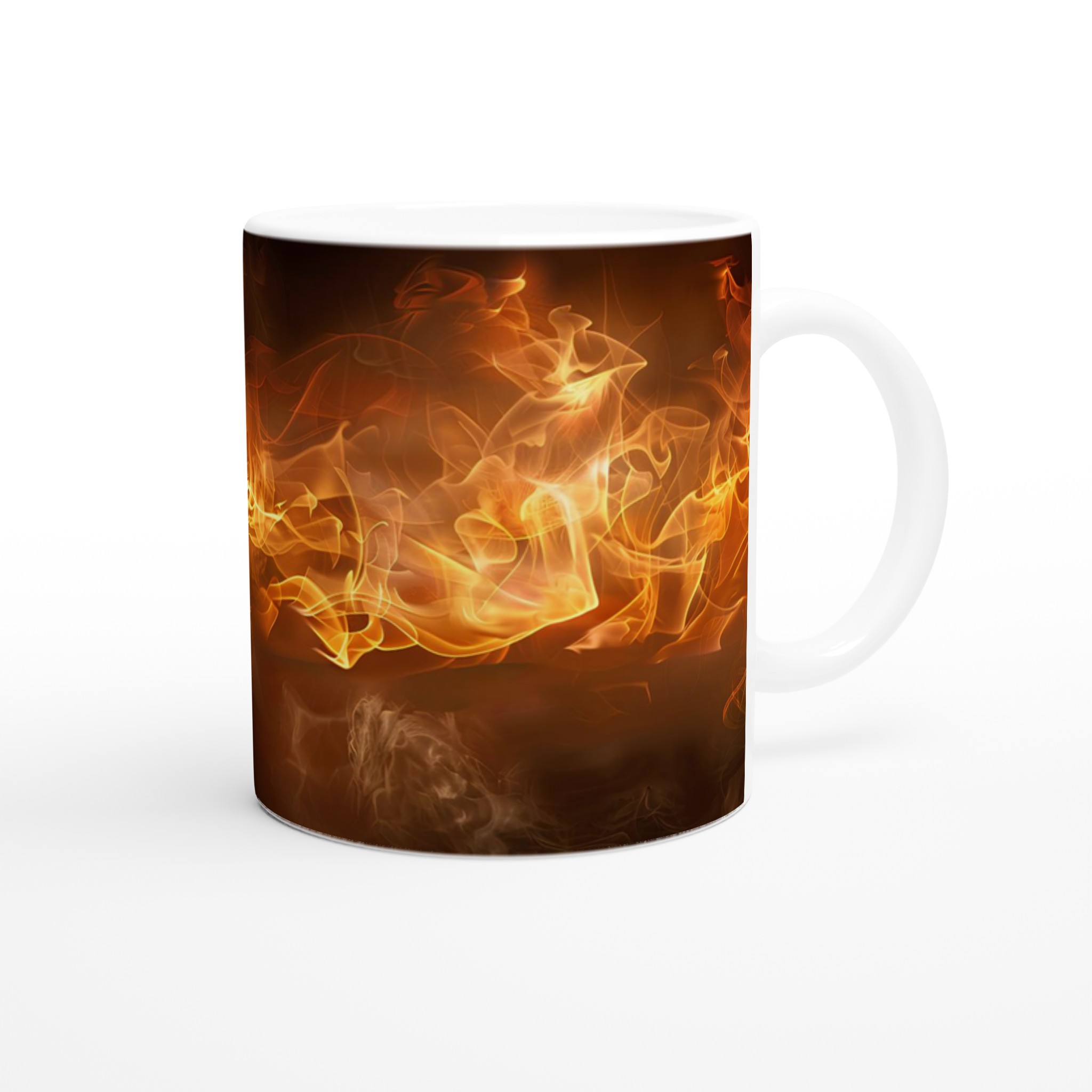 Flaming Basketboll Keramikmugg - Eldig Sportdesign i Valfri Färg, 11 oz 9 c2adbffd-2bd2-497c-8287-27043516b056