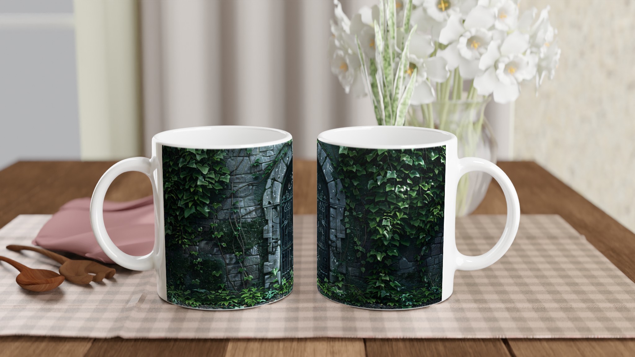 Mystisk Grind Keramikmugg - Skogsgrön Ivy Design, 11oz Favorit i Flera Färger 10 c3eb89c4-88e9-4e7e-bdc4-30aaec0d8b99