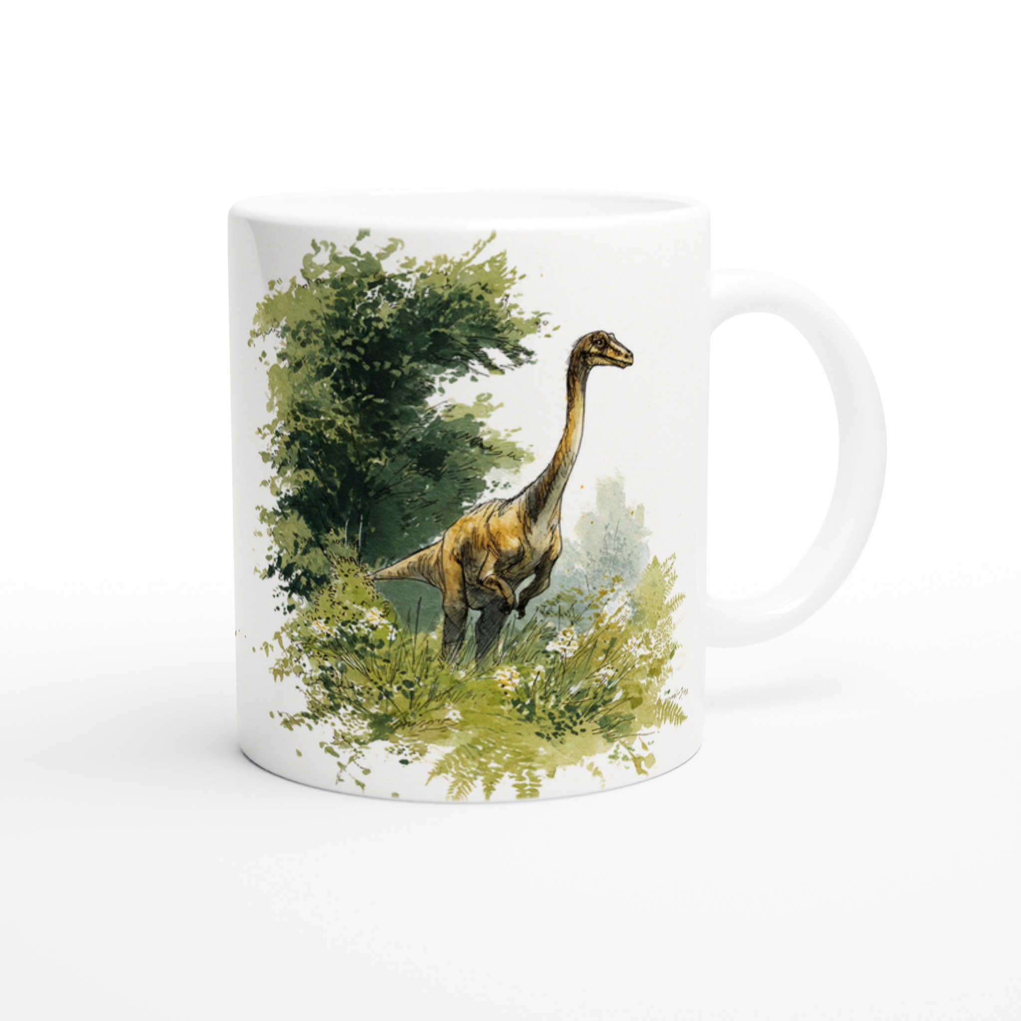 Dinosaurie i Akvarell 11oz Keramisk Mugg – Välj bland 7 Livfulla Färger! 9 c40b8db4-65cd-4a94-a7e3-a3e6151c3dde
