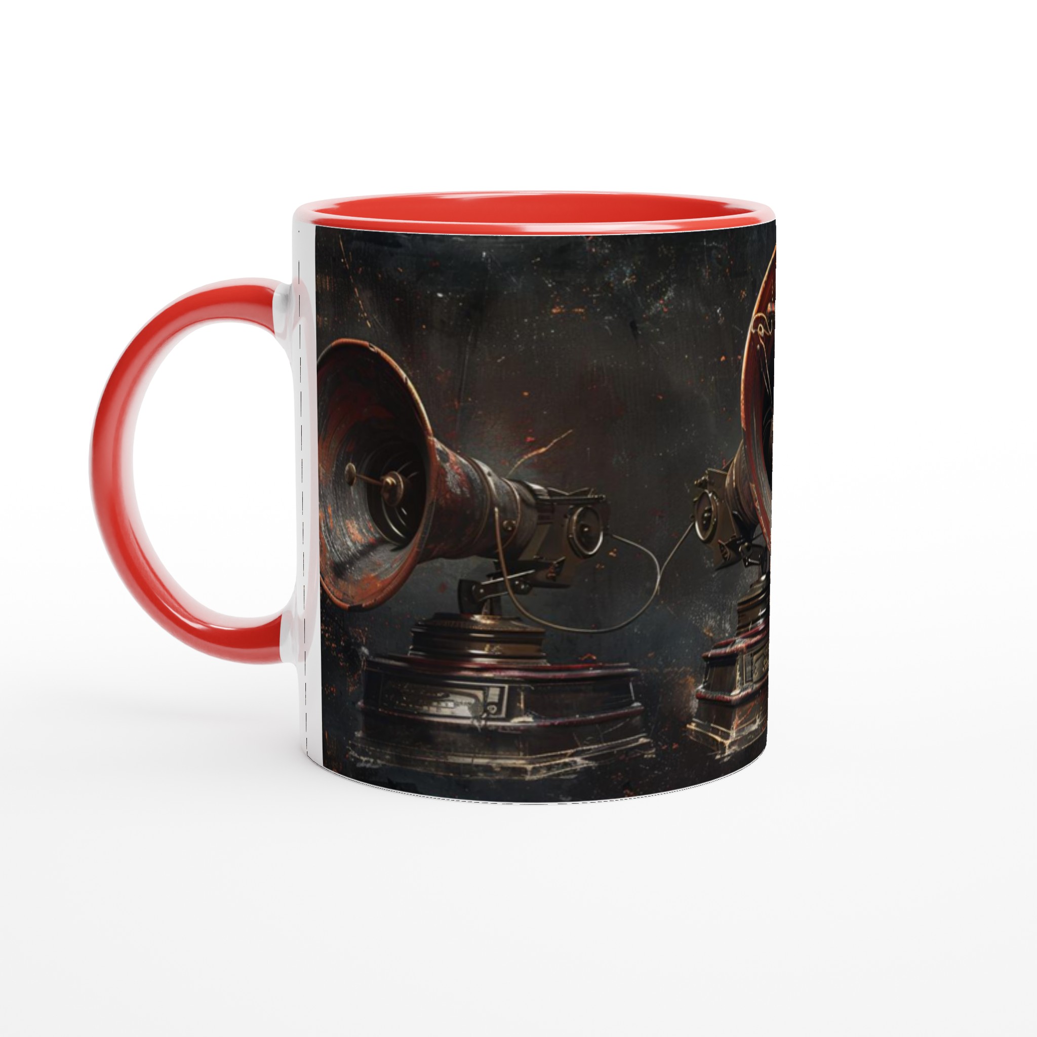 Retro Röst: Steampunk Grammofon Mugg – 11oz Keramikmugg i Sju Färger 2 c4110646-49ff-434c-9dc8-5a53f01ea0d9