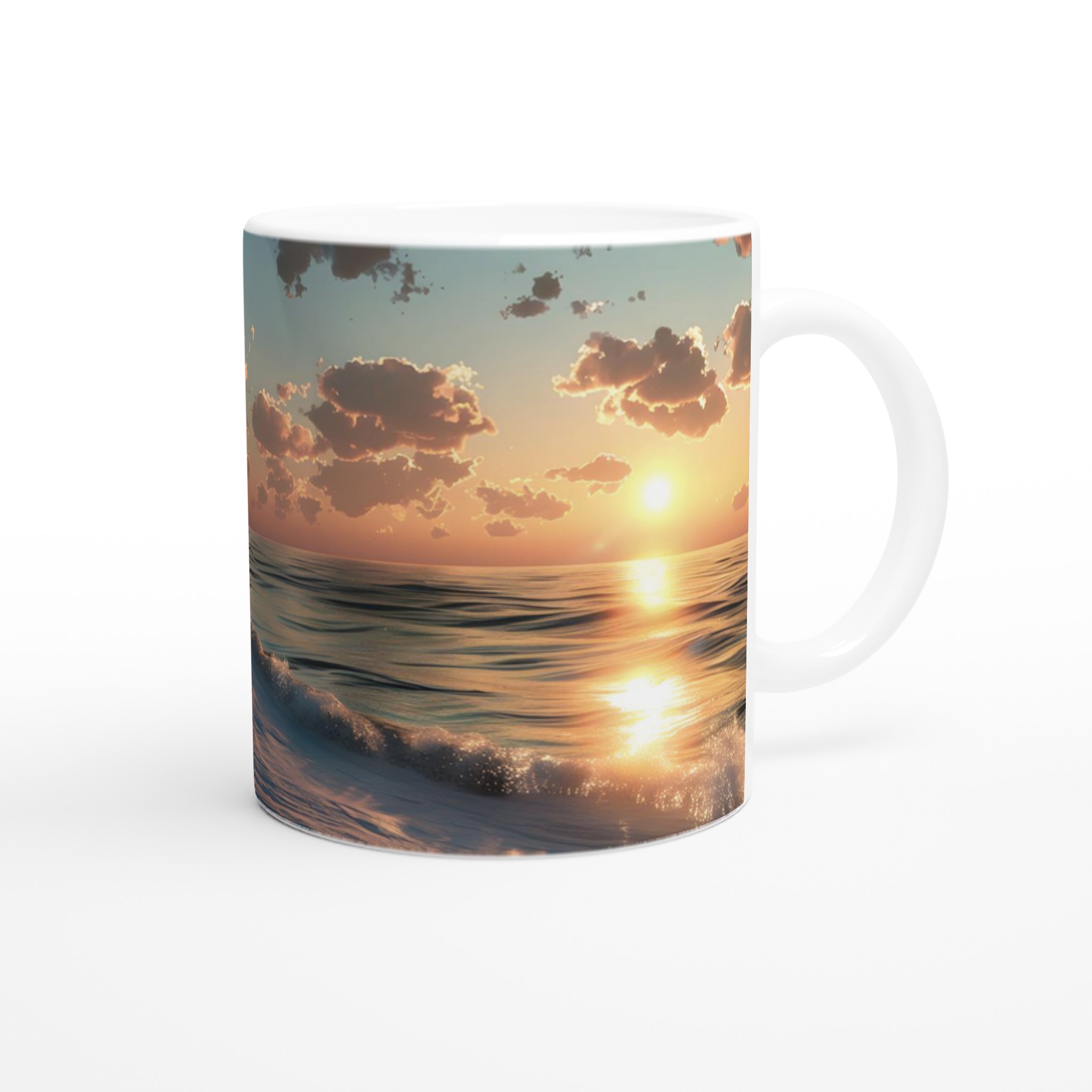 Solnedgång vid Havet Mugg - 11oz Keramisk Kaffemugg i Olika Färger 10 c43b02c2-19df-4ae4-ae70-2d50e08589d8