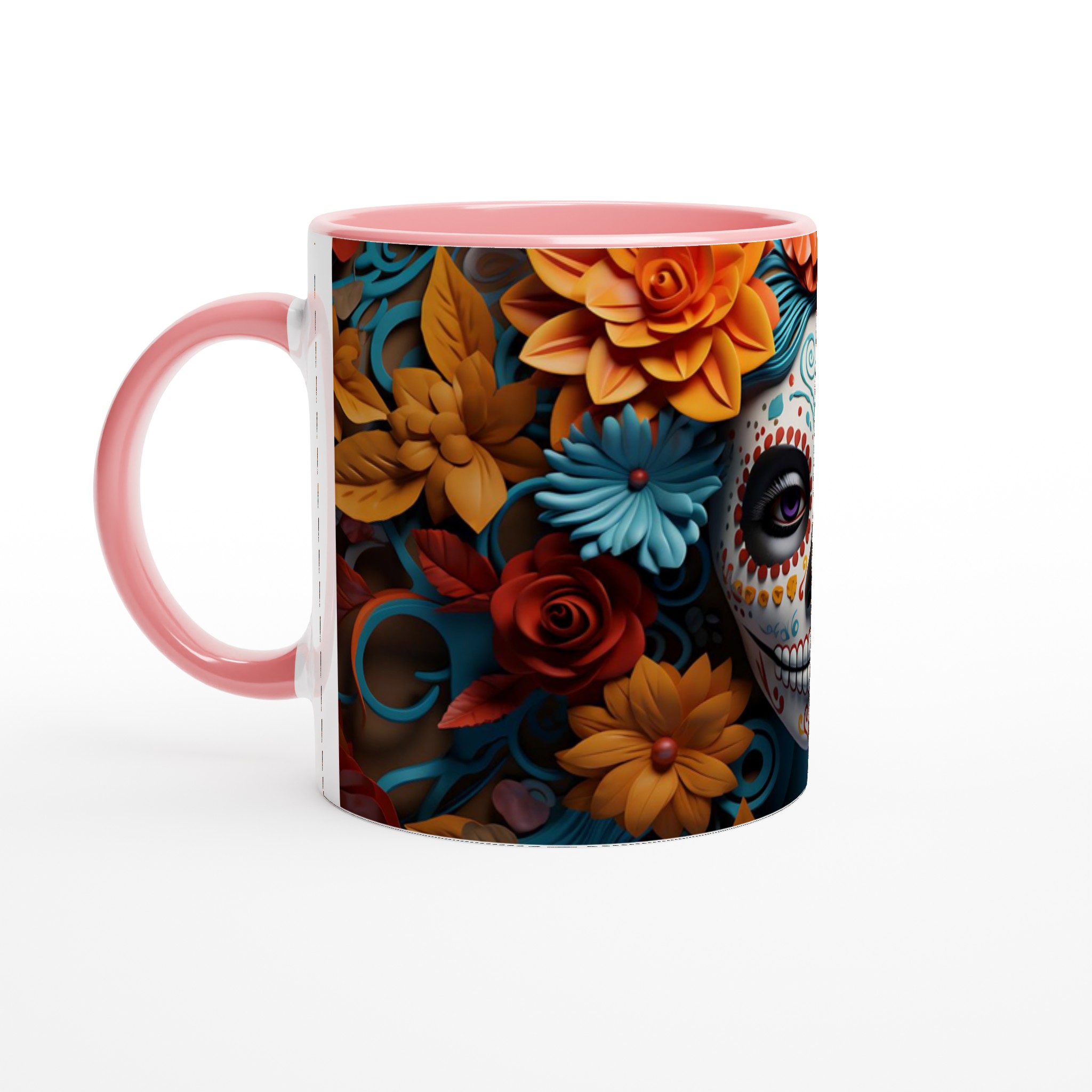 Colorida Calavera Mugg – Levande Día de los Muertos Design, 11oz Keramik 6 c56b1880-6eb6-49b7-ba10-8171aa664f01