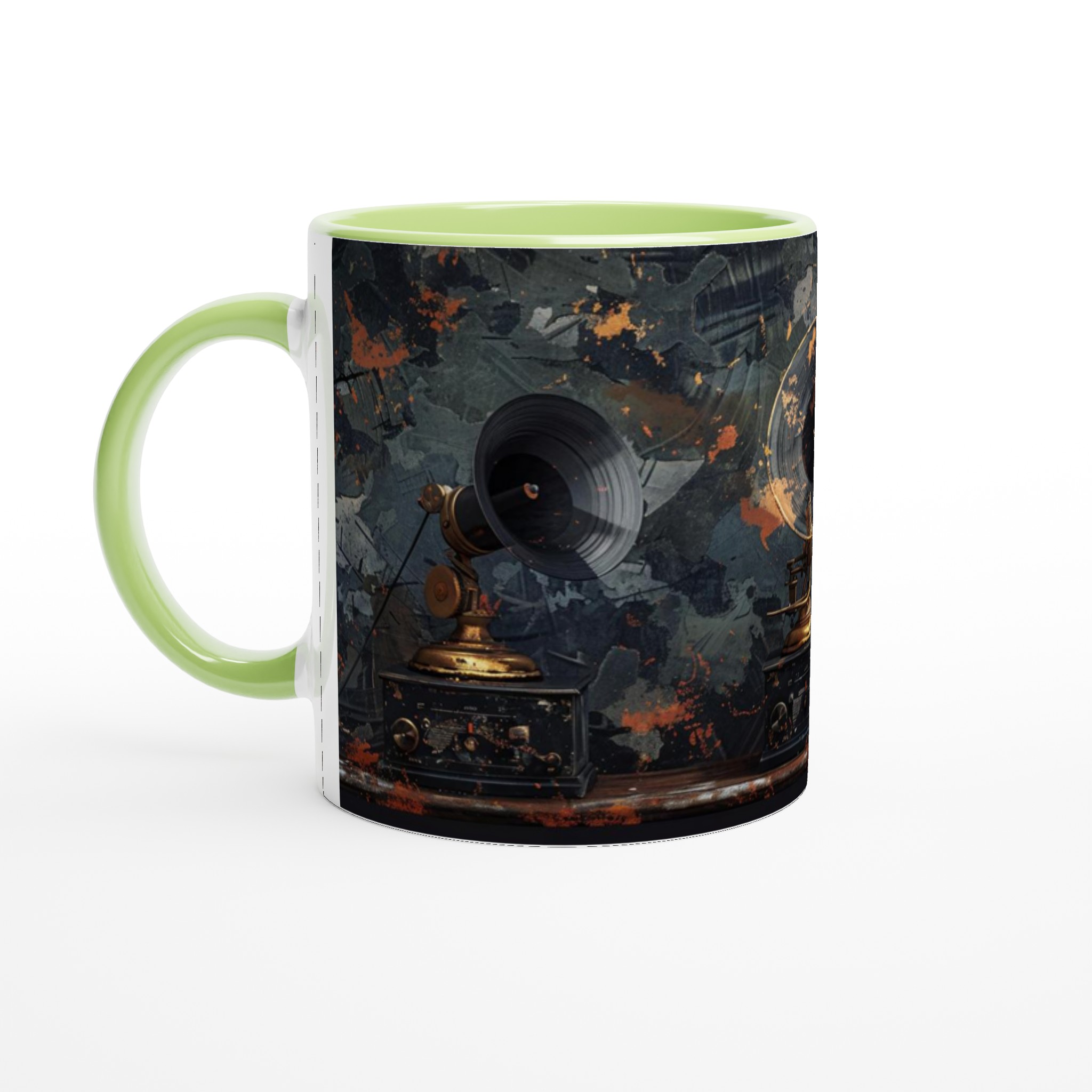 Retro Vinyl Grammofon Mugg - 11oz Keramikmugg i ditt val av sju livfulla färger 3 c57a82fa-42e9-4ec2-9194-46081012f814