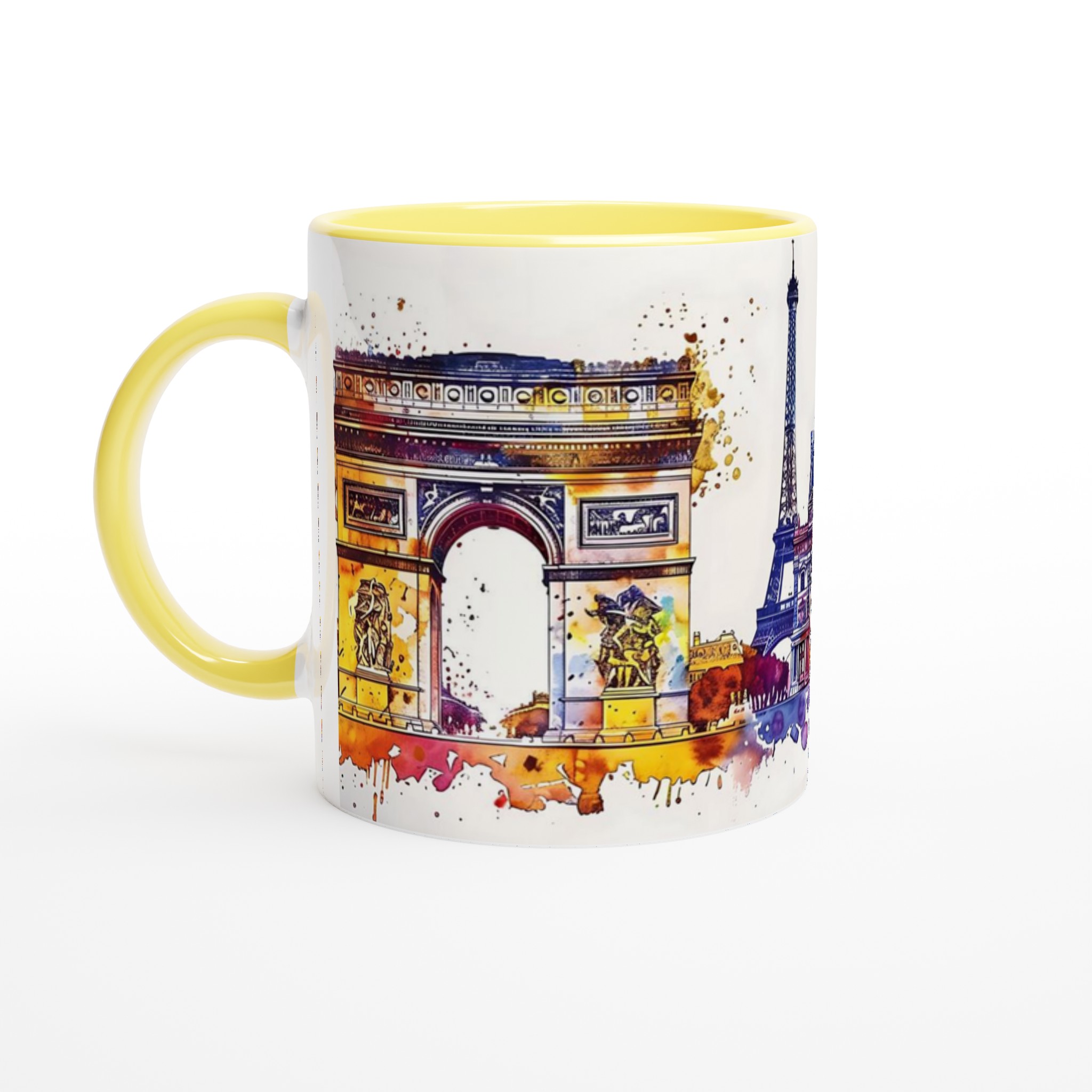 Paris Akvarell Stadssiluett Mugg - Konstnärlig Kaffekopp med Ikoniska Landmärken 5 c58fa972-9abe-4b1d-80d7-b8109b27ca32