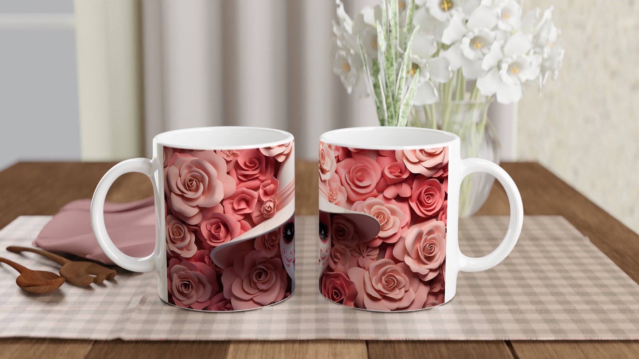Rosa Socker Skalle Keramikmugg – En touch av elegans och mystik för din fikastund, välj din färg! 10 c5f8d05a-ab70-414c-b6a3-c48caacffa90