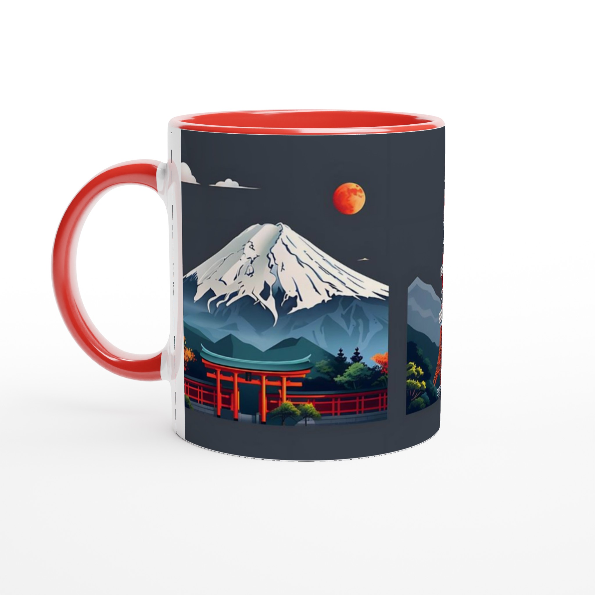 Japansk Resedrömmar Mugg – Fuji, Tokyo Tower & Torii – Perfekt för kaffeälskare i sju färger! 2 c654c009-aed6-48cb-8913-81b22c0d194b