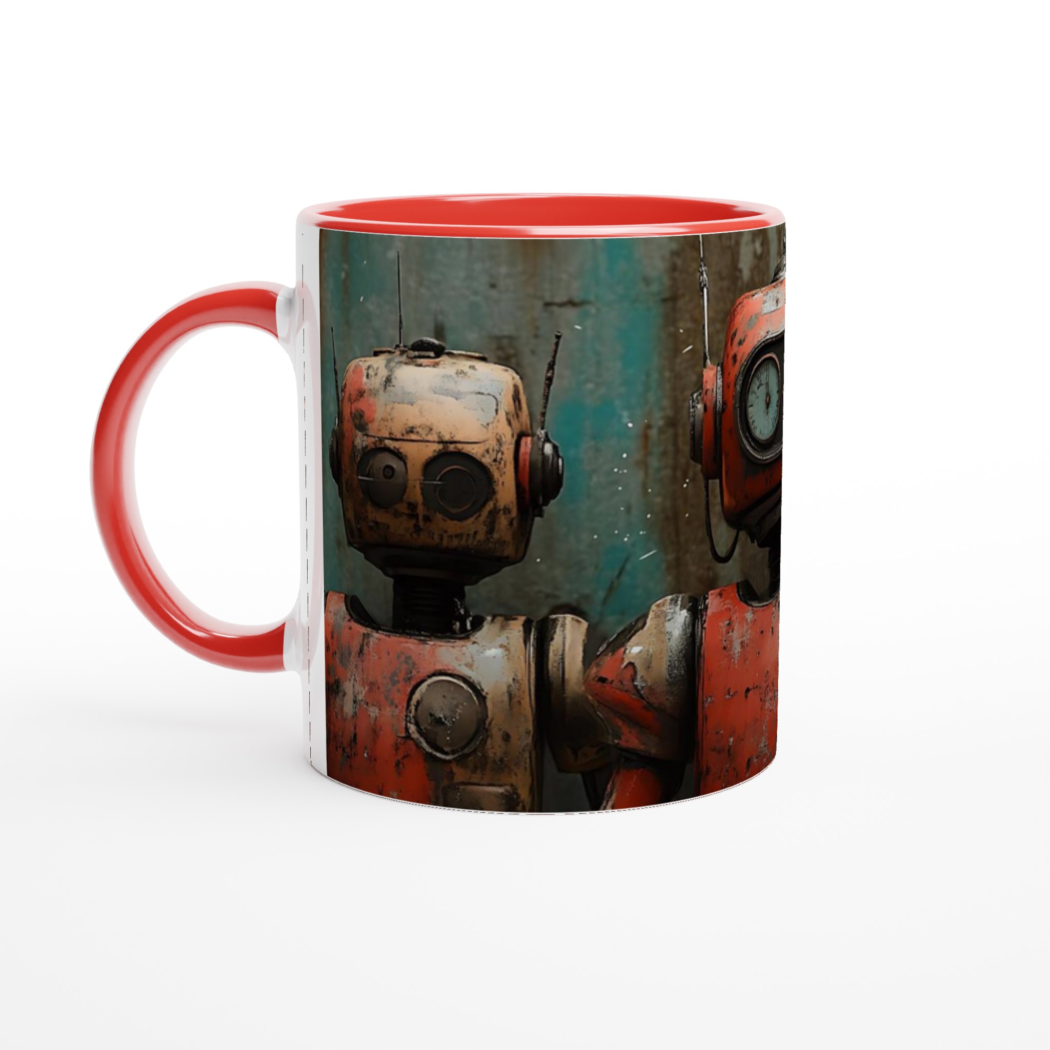 Retro Roboter Vänner 11oz Keramikmugg – Perfekt för Sci-Fi Entusiasten, Välj Din Färg! 5 c6f60ba0-64a5-4ec2-b820-100c6c08696e