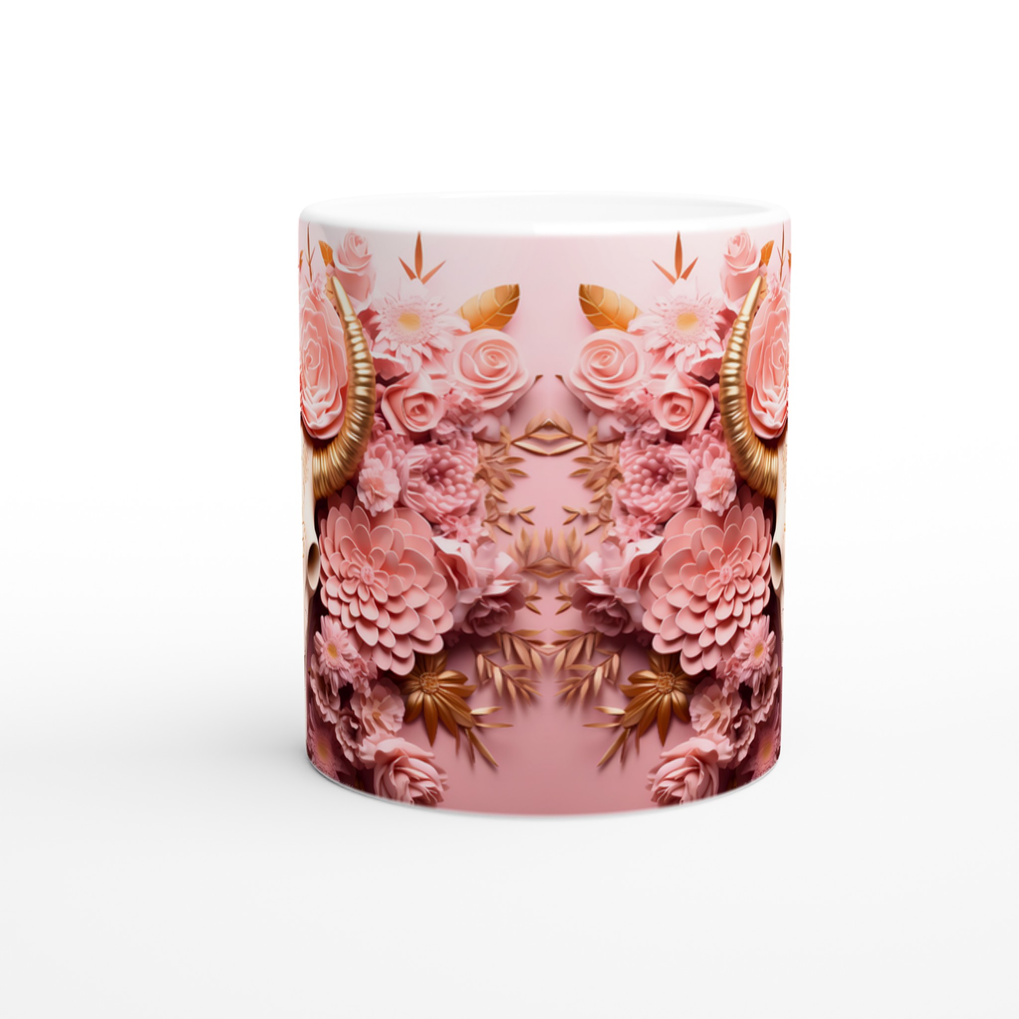 Romantisk Western Skalle Mugg – 11oz Keramikmugg i ditt val av färger 8 c7063b48-27ac-4b4b-a194-8df9063186c9