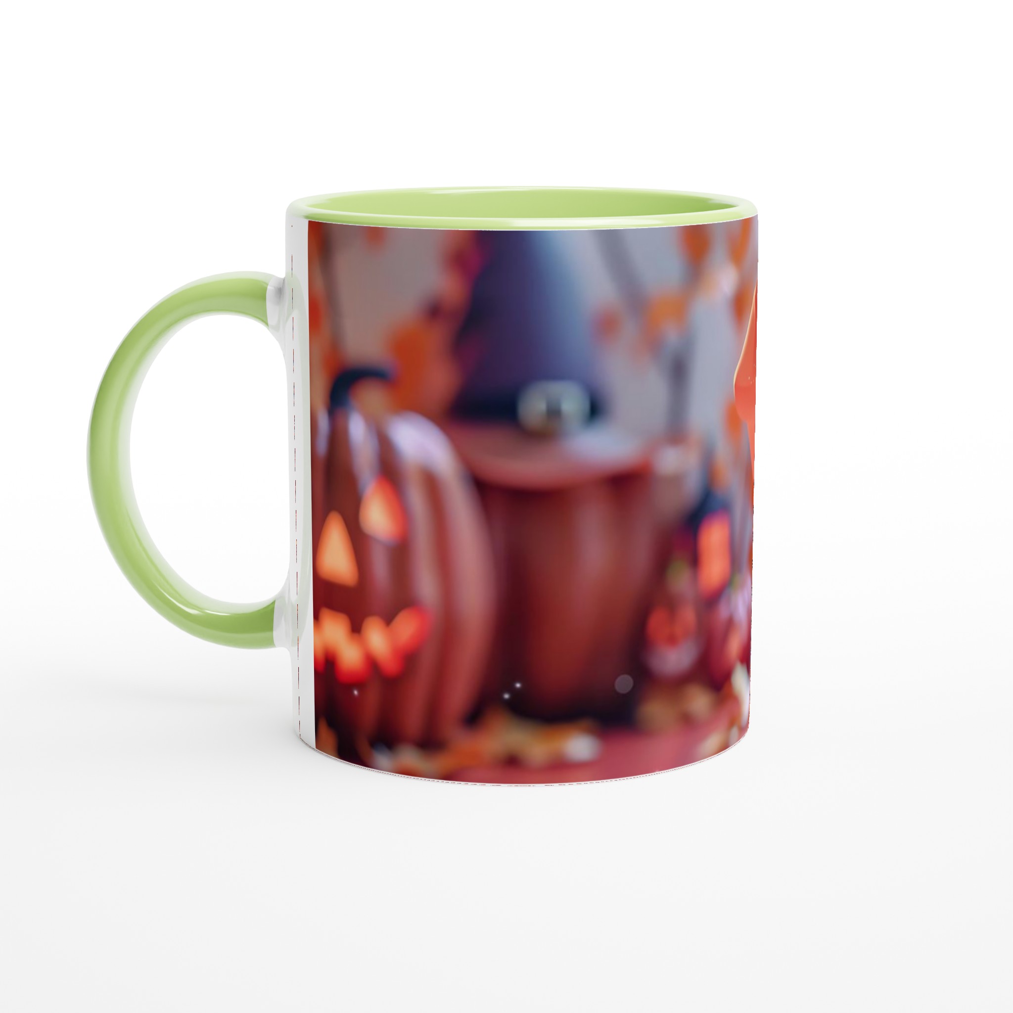 Söt Halloween-mugg: Häxbarn & Pumpa – Välj din färg, 11 oz keramikmugg 3 c7389e6b-ec8d-4635-8499-2d0cc0473771