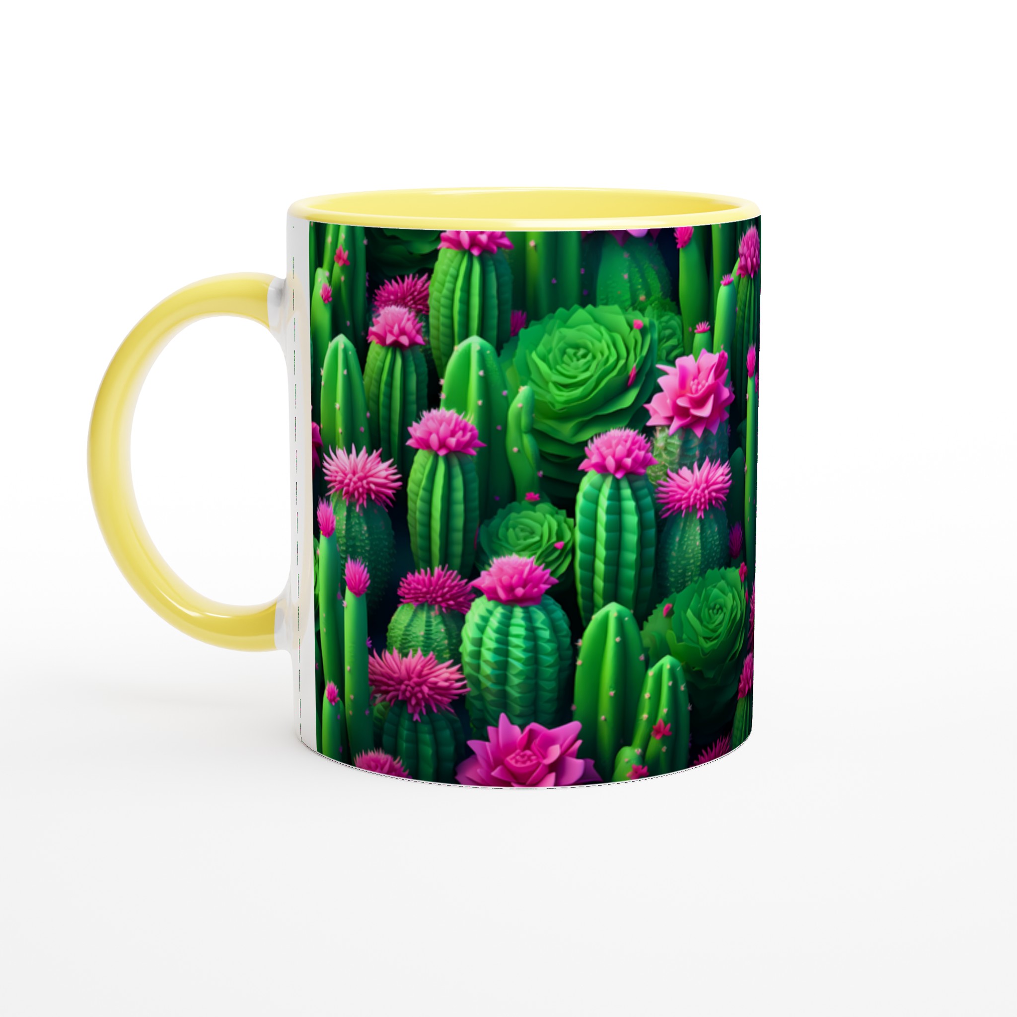 Kaktusblomster Mugg – Levande Rosa & Grön Design i 11oz Keramik 5 c800a20d-61cb-4d4a-b692-9b67fc9dafa8