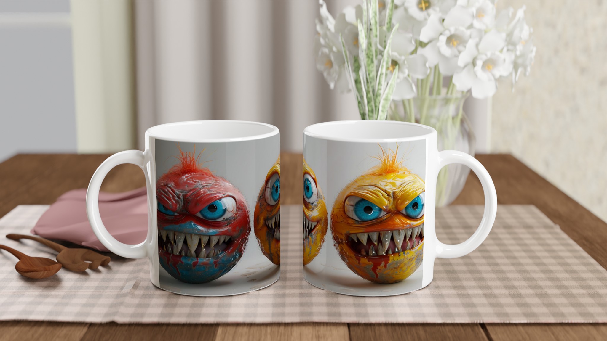 Muggen med Monsterkänsla: Vit 11oz Keramikmugg – Välj din Färgexplosion! 10 c828365c-3271-462c-b9a2-2c20b79fa1ea