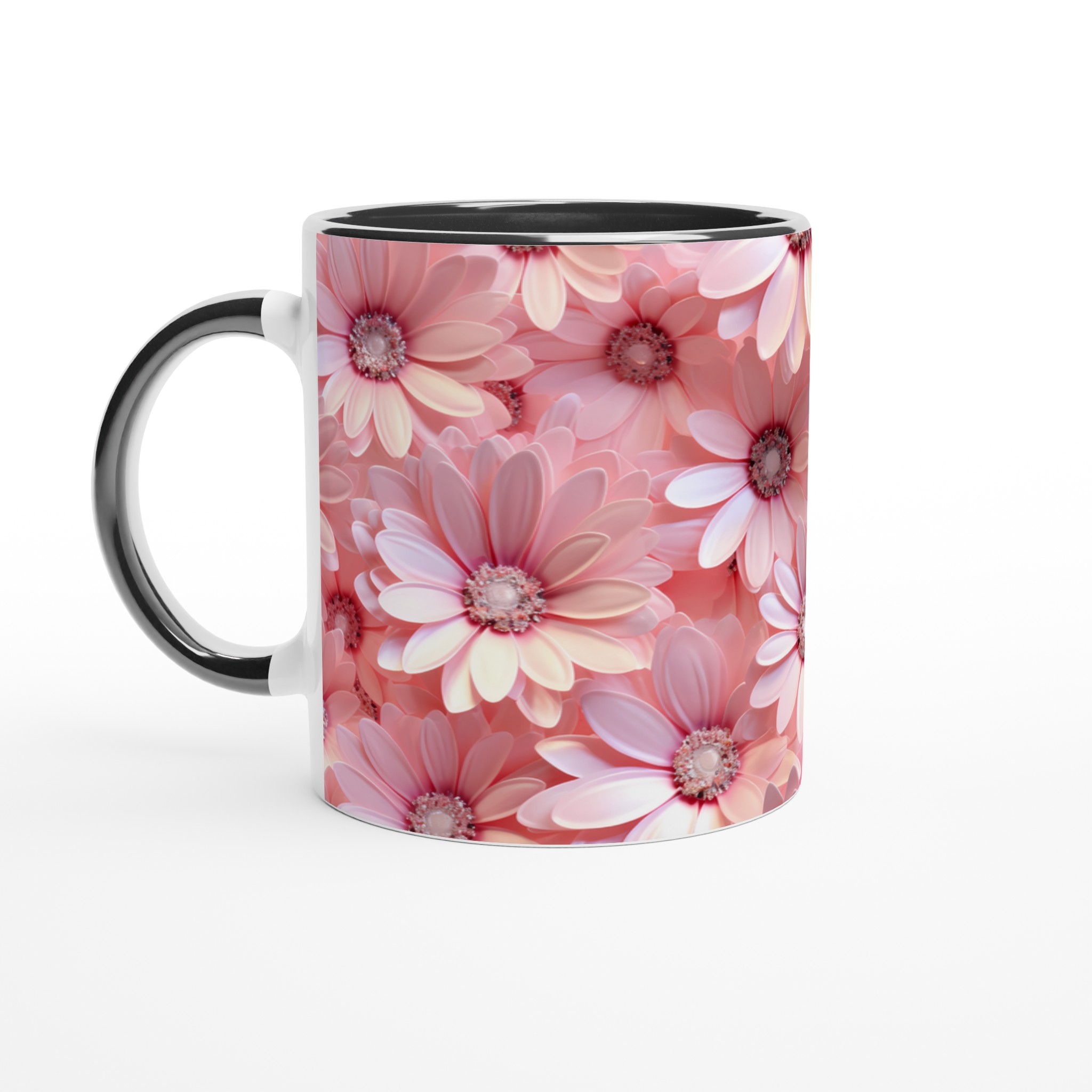 Elegant Vit 11oz Keramisk Mugg med Drömskt Rosa Blomstertryck – Välj Din Färg 7 c8365e6f-26ed-4b45-acf1-c6d67e94ec1b