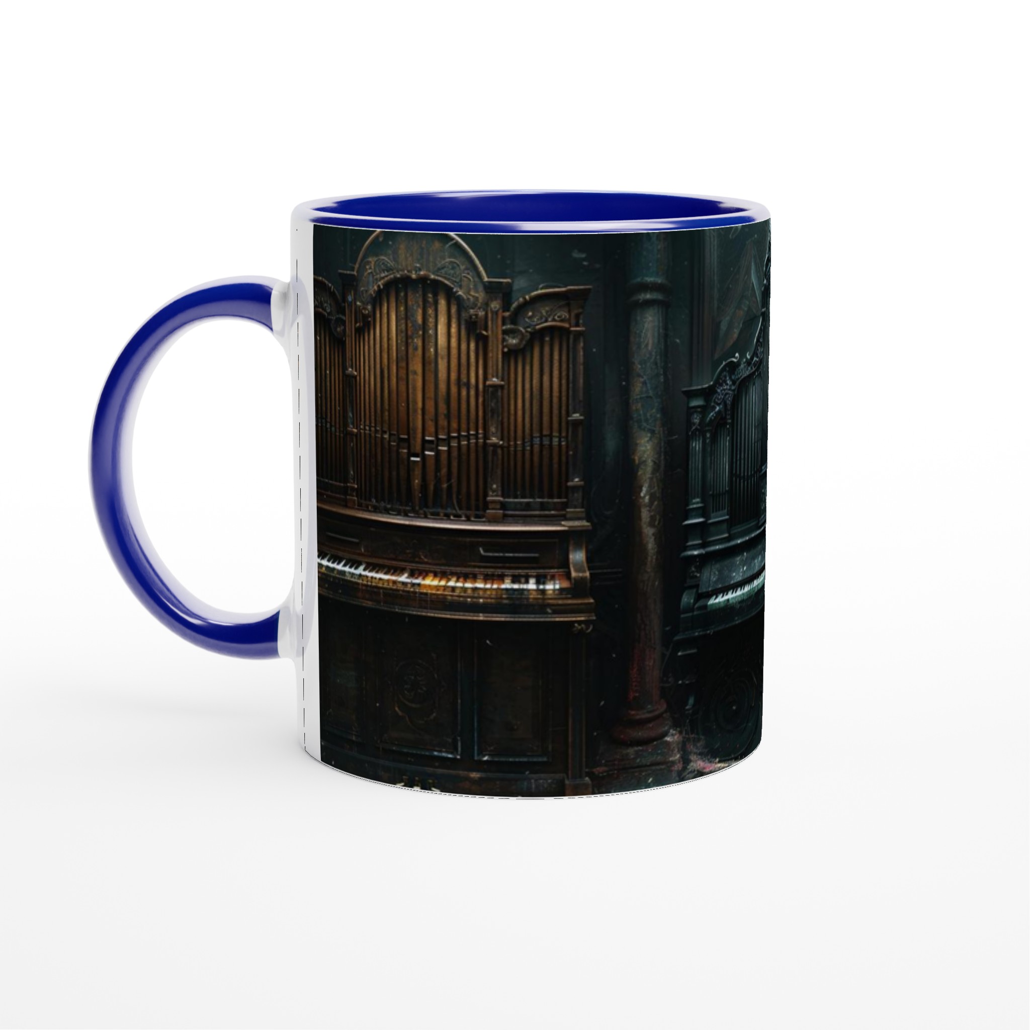 Vit 11oz Keramisk Mugg med Gotiskt Orgelmotiv i Tidlös Elegans 4 c841f70c-23e9-4fe6-ad73-237ba2a9d18a