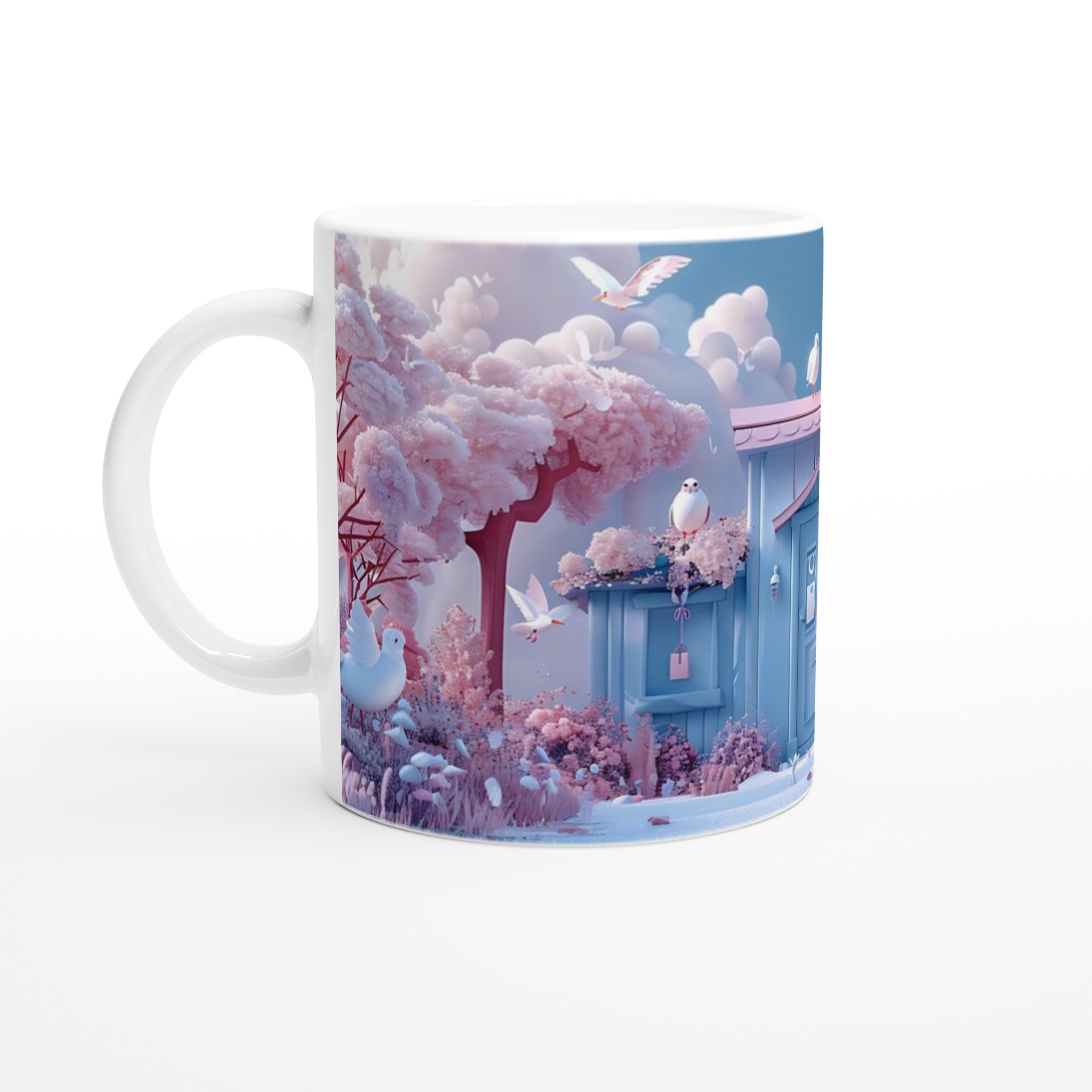 Pastellharmoni Mugg - 11oz Keramikmugg med Drömskt Rosa & Blå Design 1 c867feba-df44-44a0-a528-11f9ad3b6d24