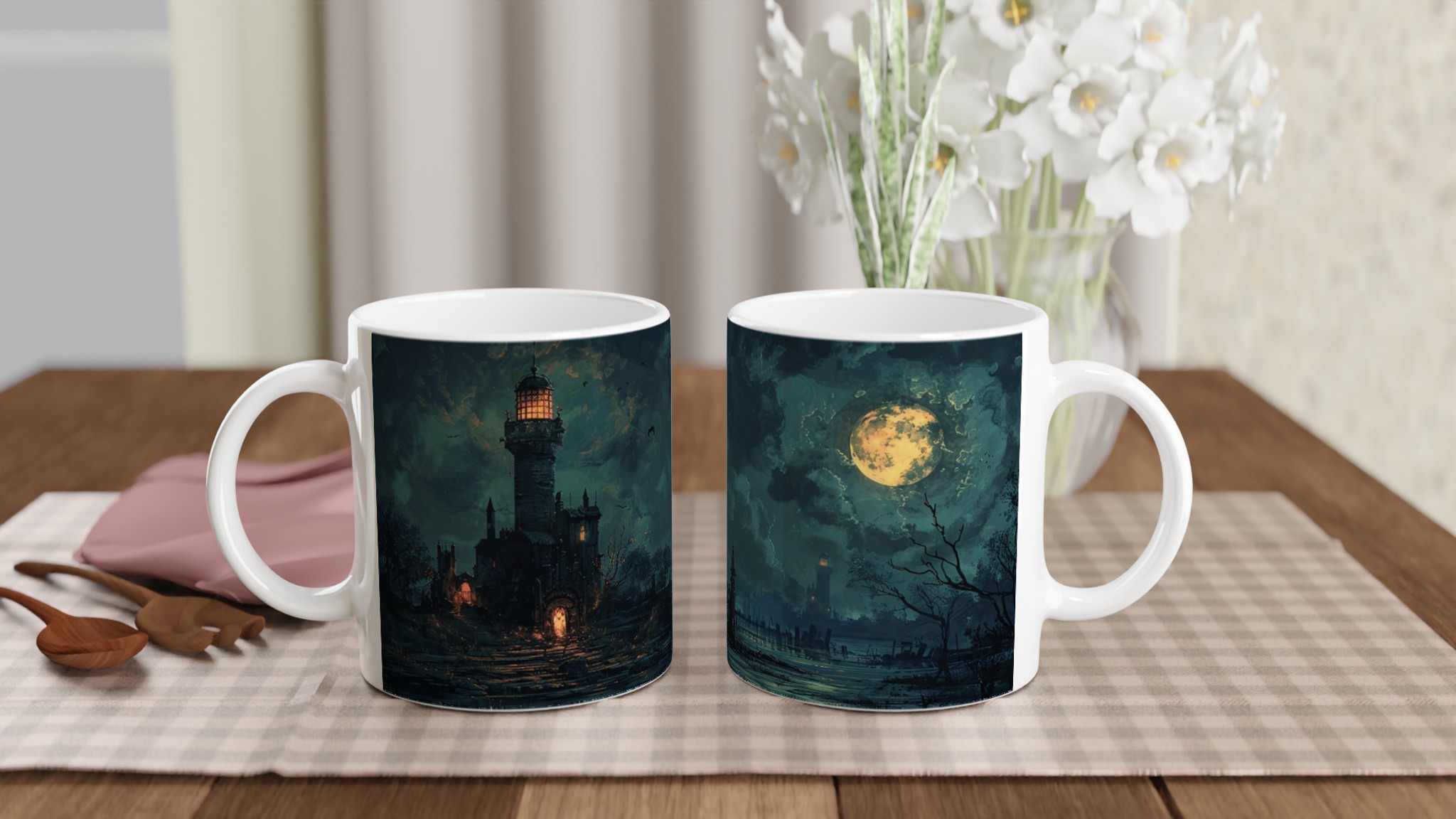 Mystisk Månnatt 11oz Keramisk Mugg – Drömsk Gotisk Design i Ditt Val av Färg 10 c872f8a9-40fd-42ba-9bde-32636997fce5