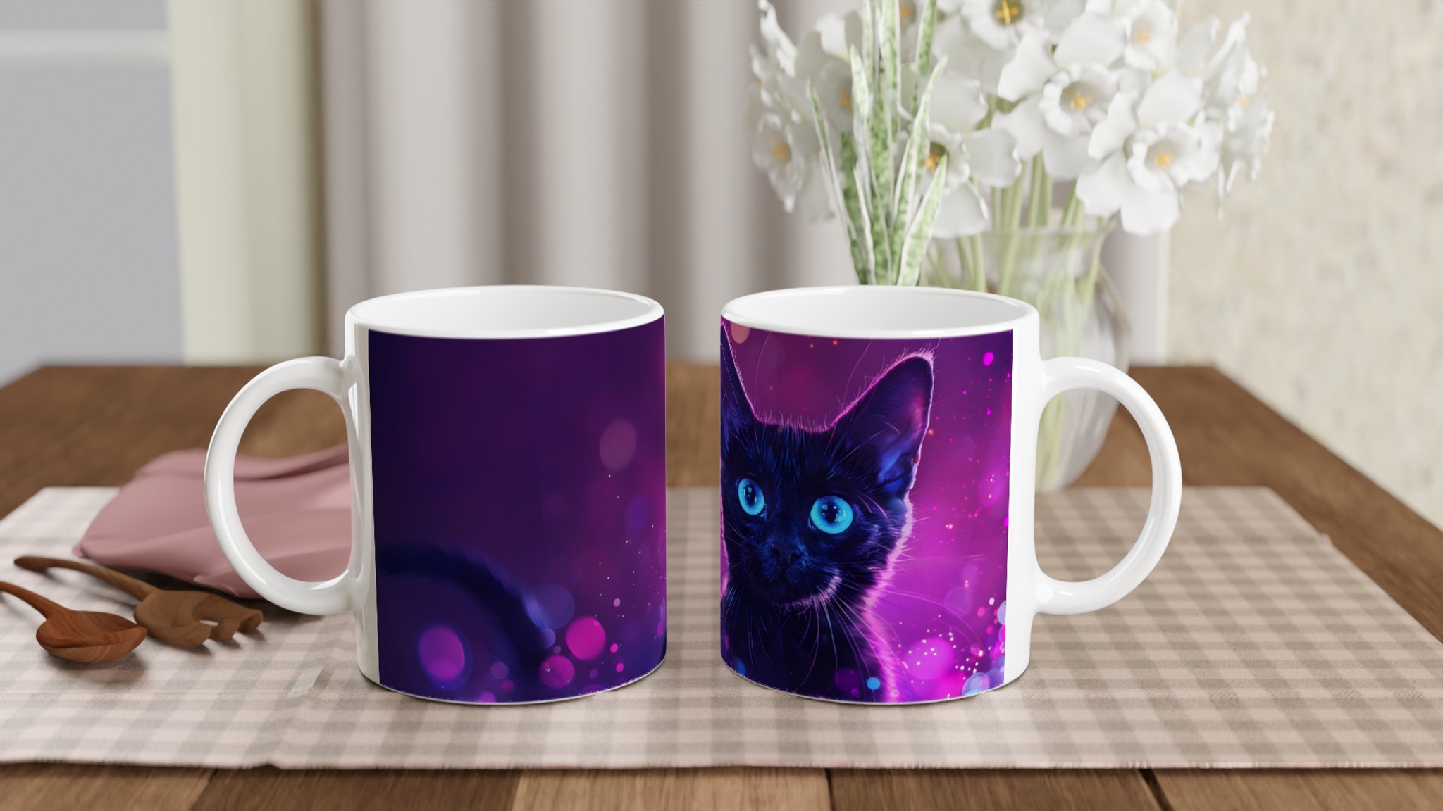 Kosmisk Katt 11oz Keramikmugg – Strålande Blå Ögon & Galaktiska Nyanser 10 c8c51b36-e4e0-400d-9fde-3cbce785b4ed
