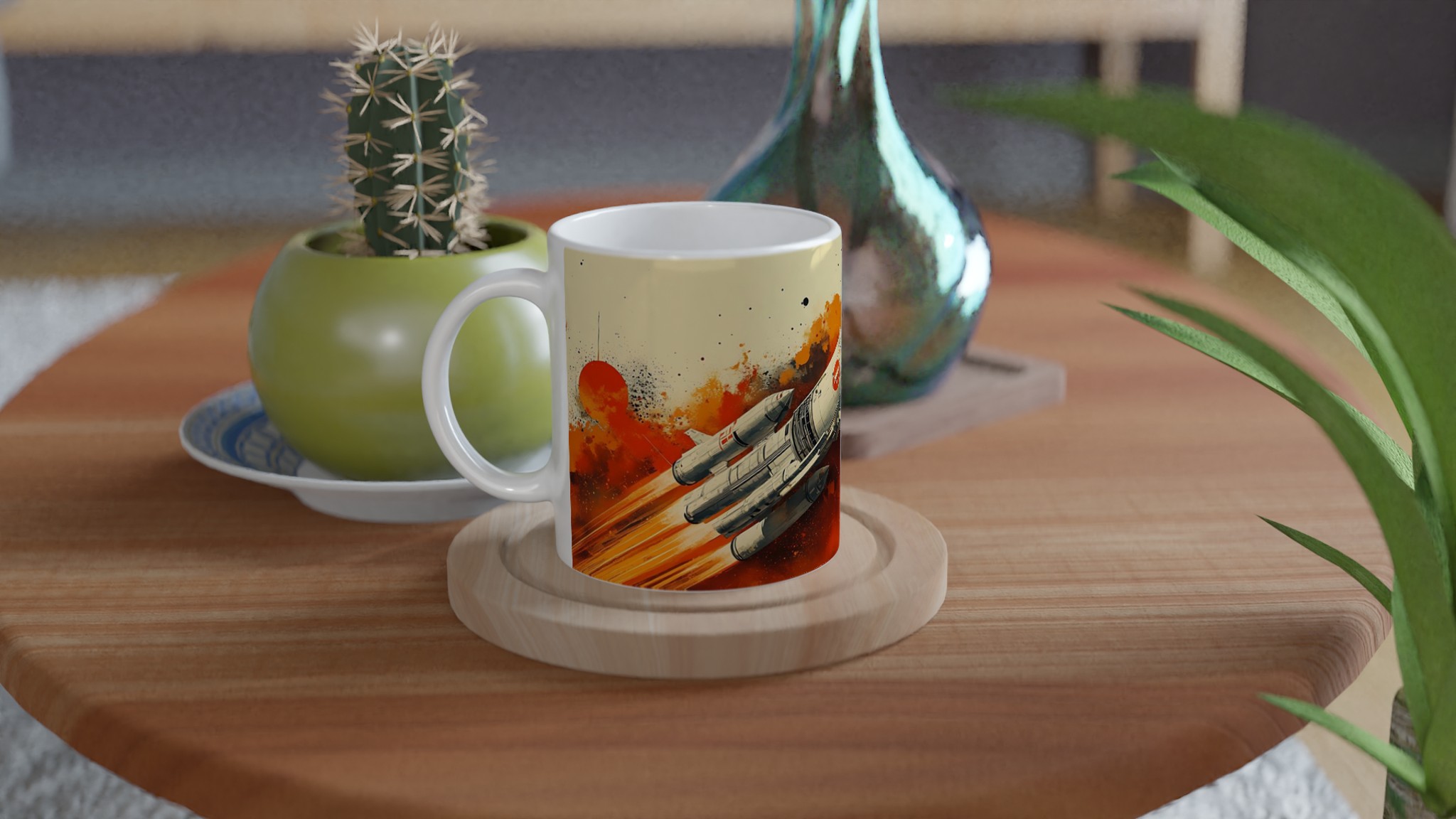 Kosmisk Raketresa Keramikmugg - Lyxig 11oz Kaffemugg i Din Valfria Färg 9 c8deb4f7-38db-4a16-a790-183dba7be613