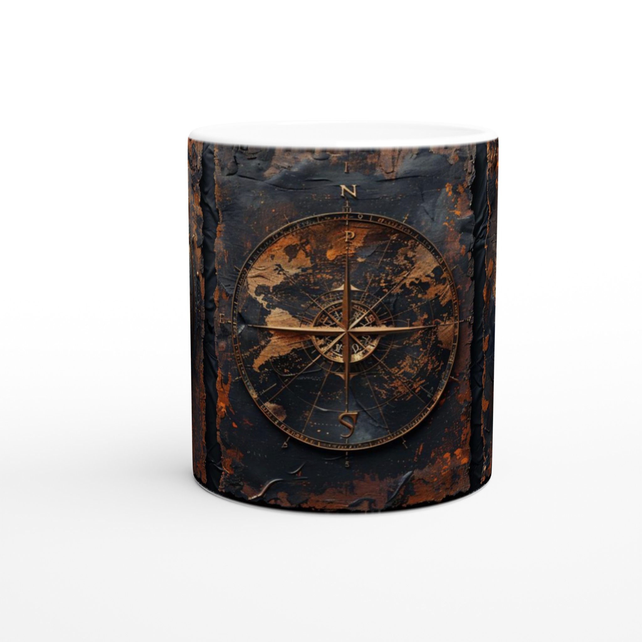Vit 11oz keramisk mugg med vintage världskarta-design – välj bland sju klassiska färger 8 c94e022b-c80d-43d4-9bd0-1493fa90a3fc