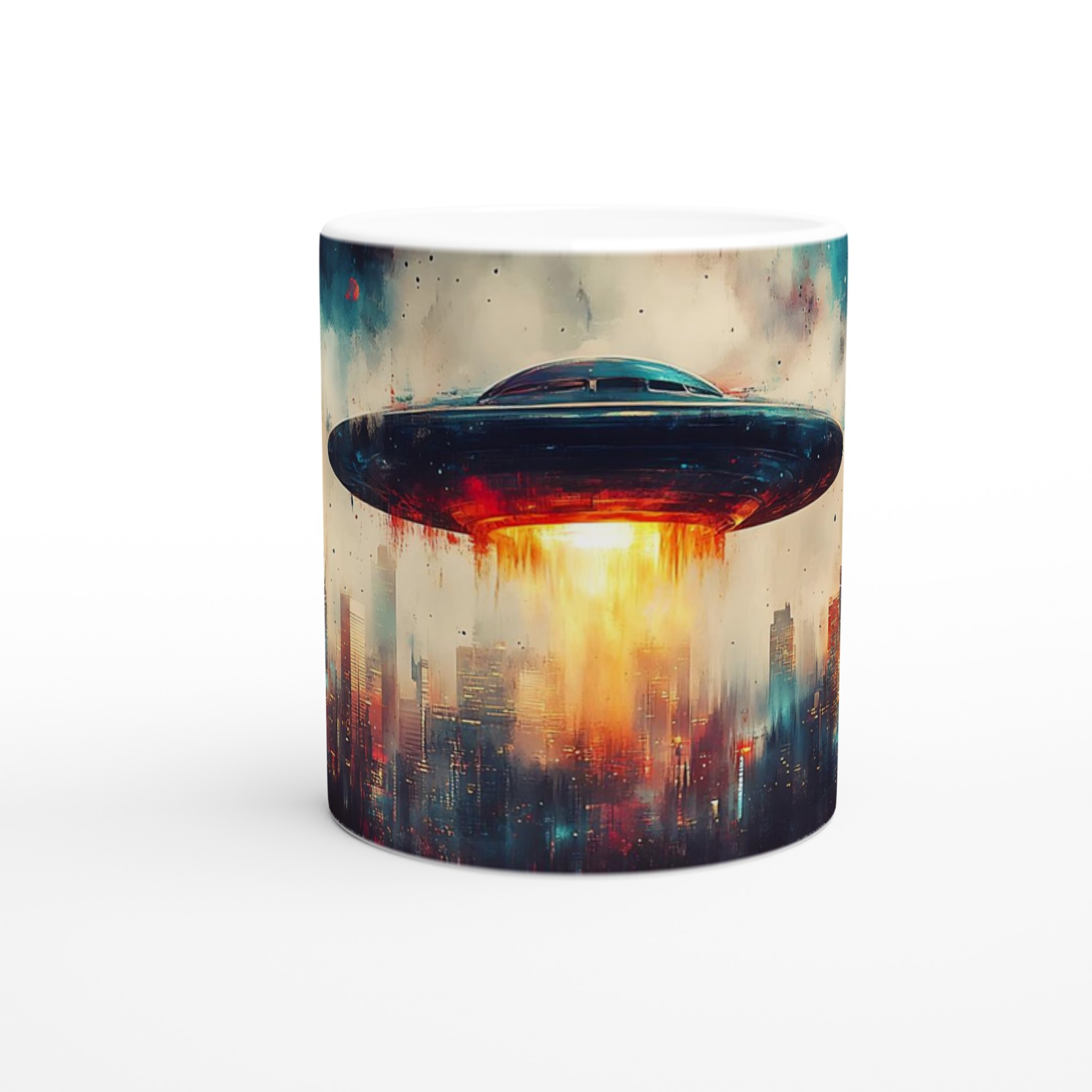 UFO Stadsinvasion Konst Mugg – Livfull Sci-Fi Design i Din Valfria Keramiska Färg 8 c96346a0-b2b5-4186-86c3-29aaf7a9c5f5