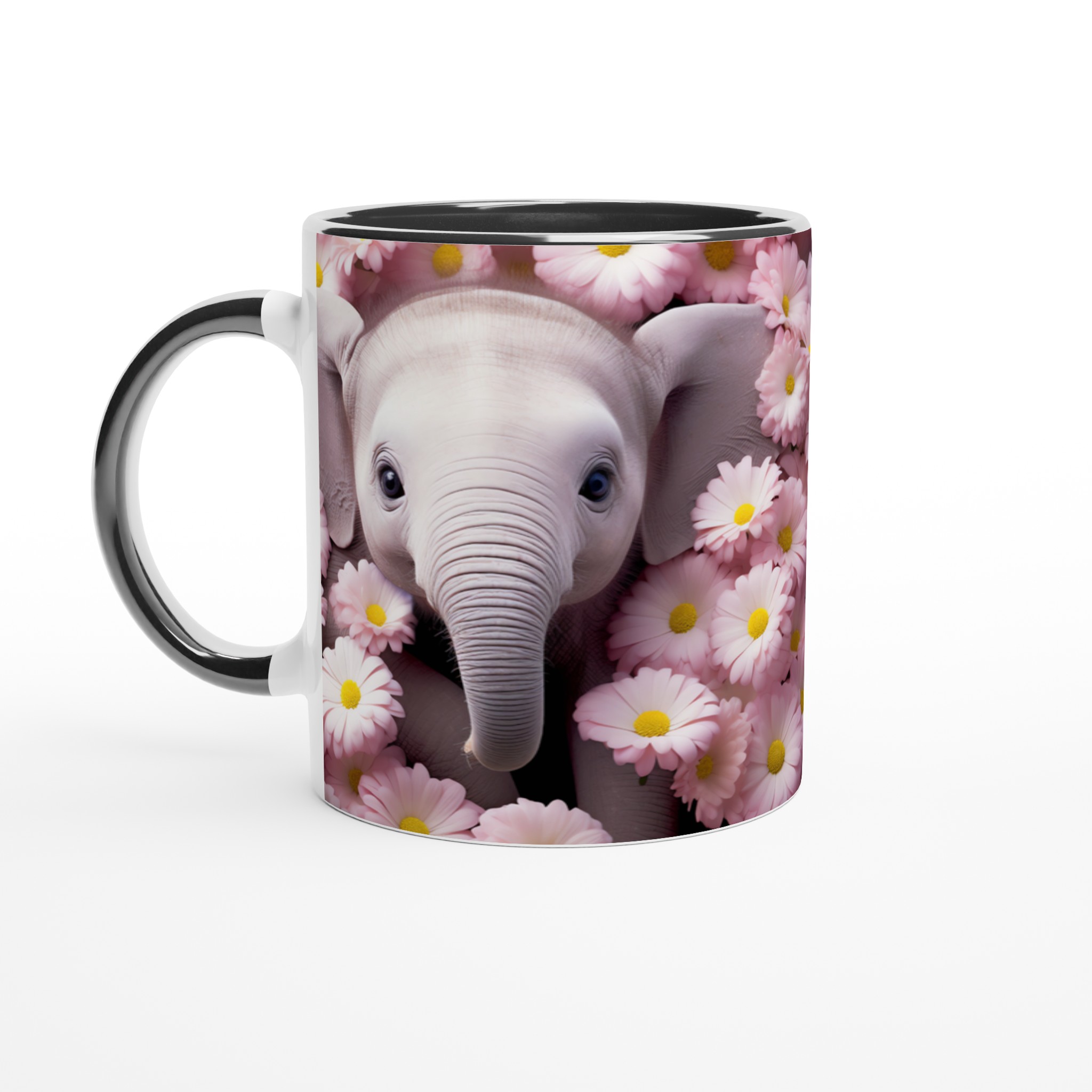 Söt Baby Elefant Bland Rosenskära Keramikmugg – En charmig present i 7 färger 7 c96dc1c2-529a-4139-8d10-3522cc9bbc5a