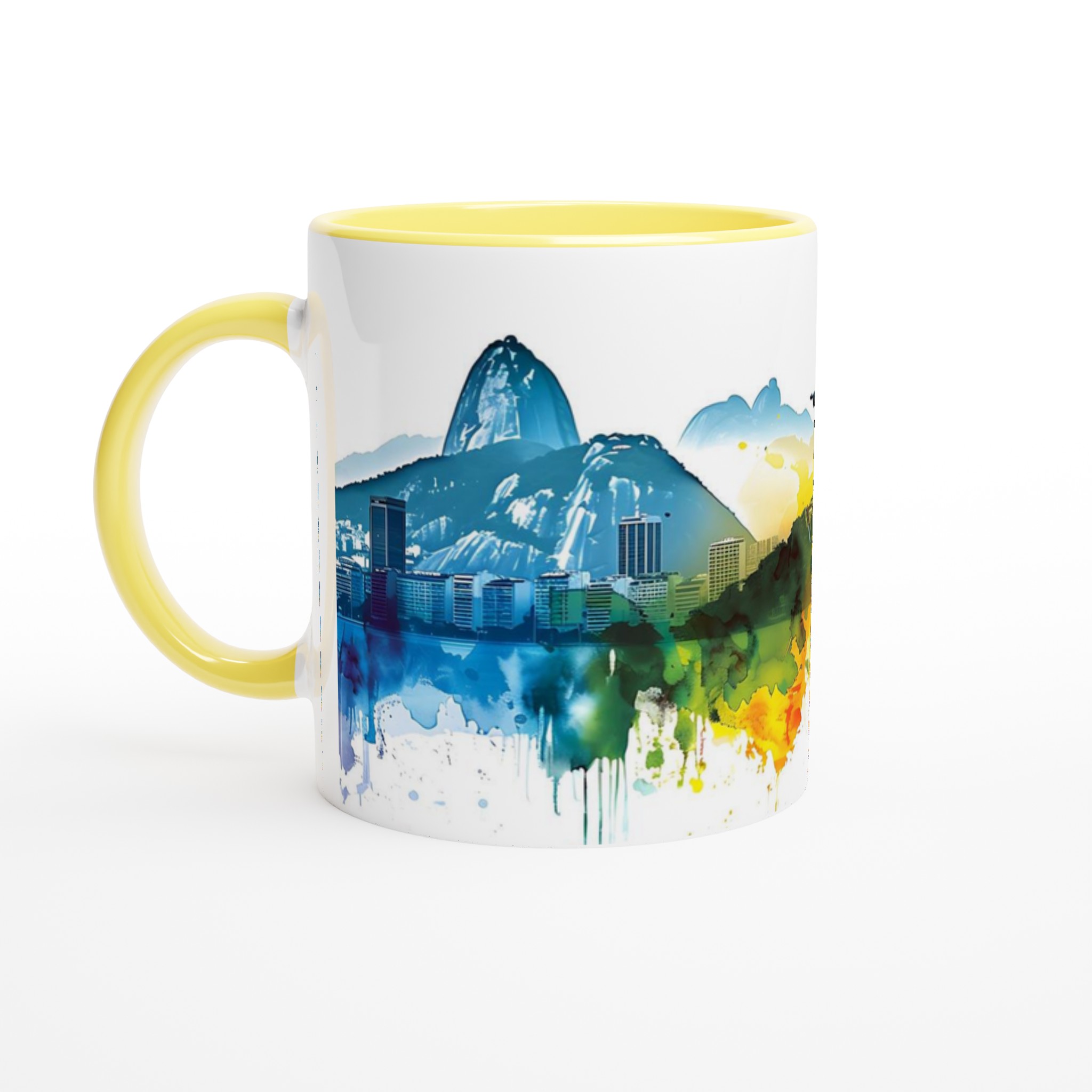 Rio De Janeiro Watercolor Cityscape Keramikmugg – En Färgexplosion för Din Kaffestund 5 c9ed678b-2d52-4b35-be83-19e68803b5eb