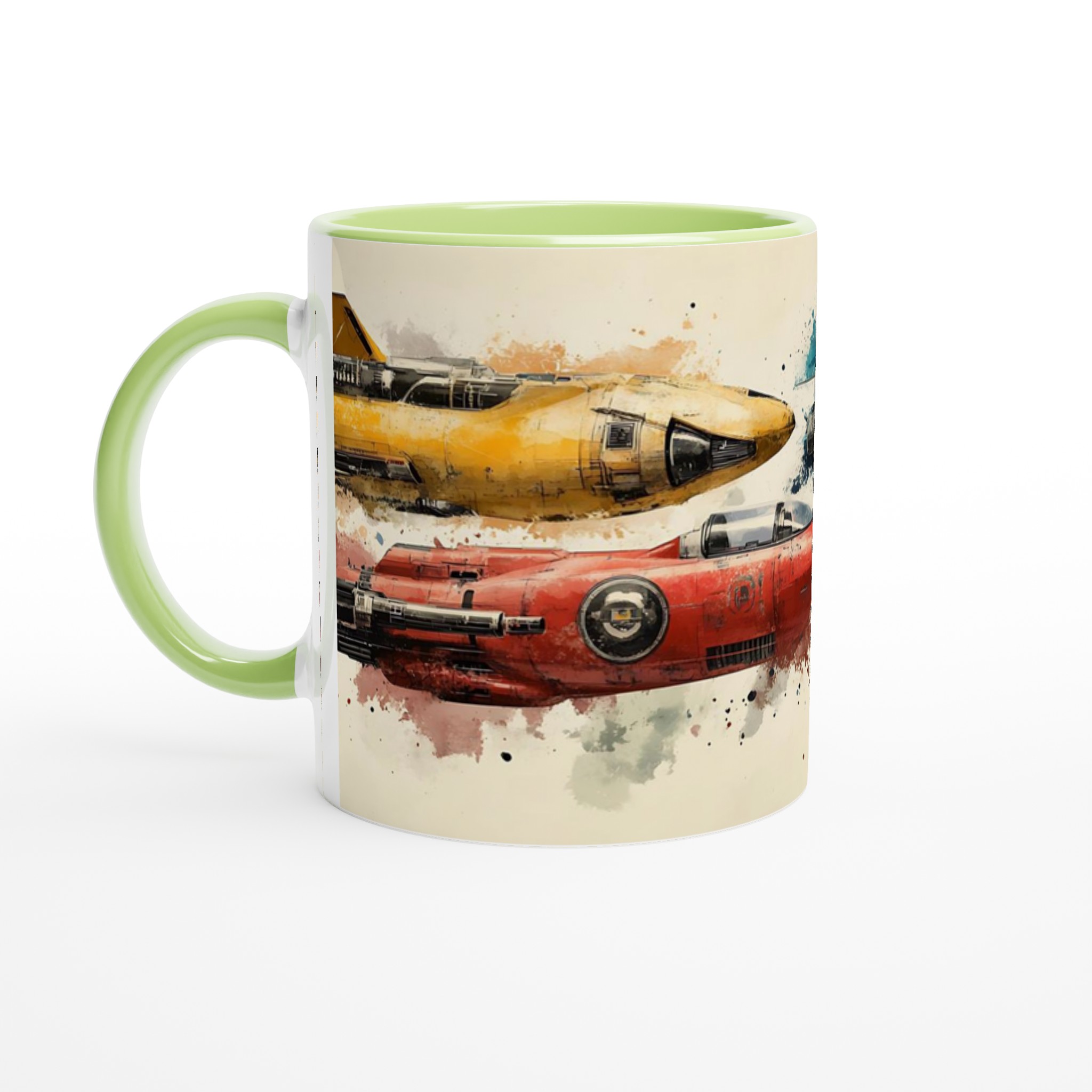 Rymdskepp Akvarell 11oz Keramisk Mugg – Sci-Fi Konst för Kaffeälskaren 6 cab5ca75-68ff-48bb-b678-d82e8fd036fc