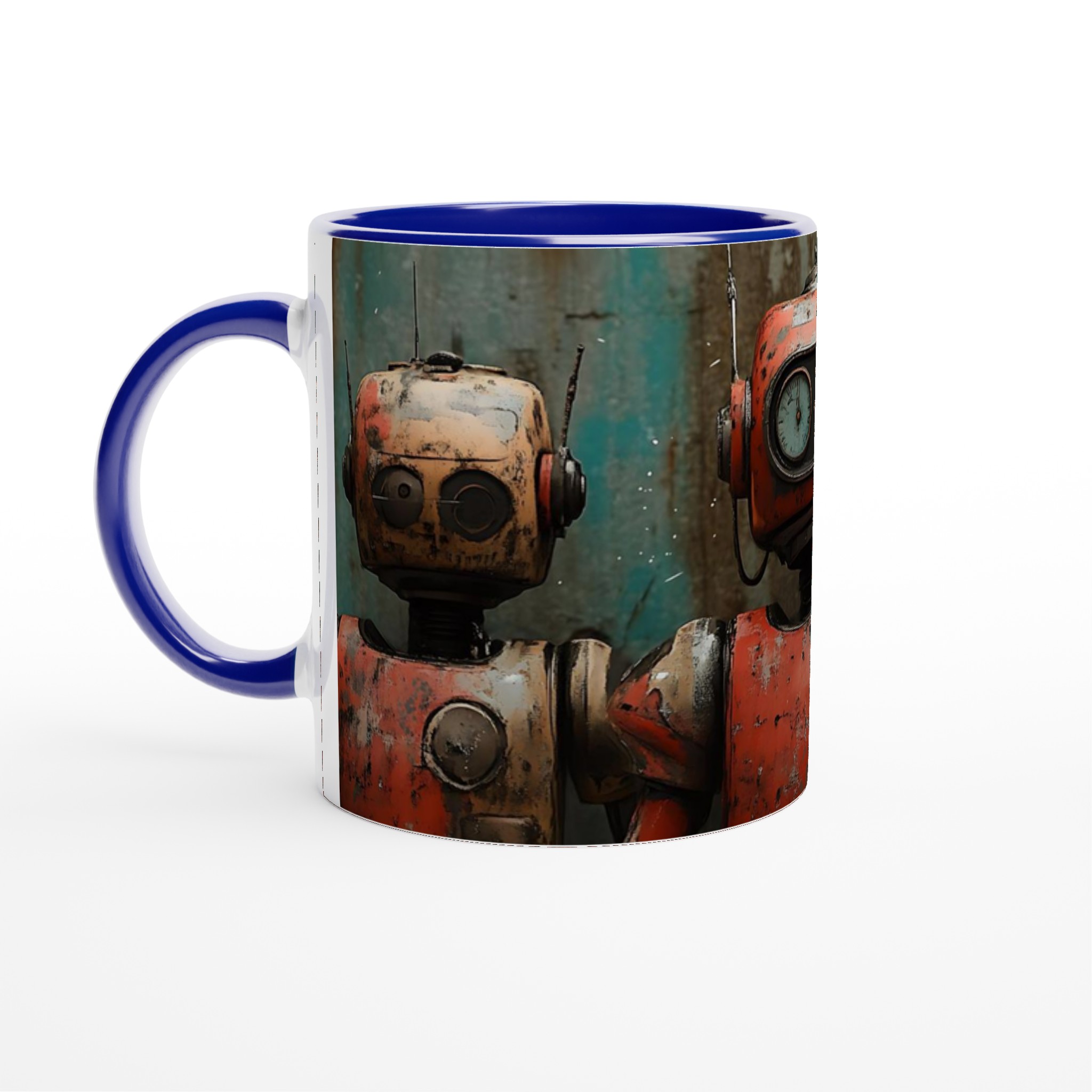Retro Roboter Vänner 11oz Keramikmugg – Perfekt för Sci-Fi Entusiasten, Välj Din Färg! 7 cad26fa2-8e81-4b70-9b4b-4254a507ef3b