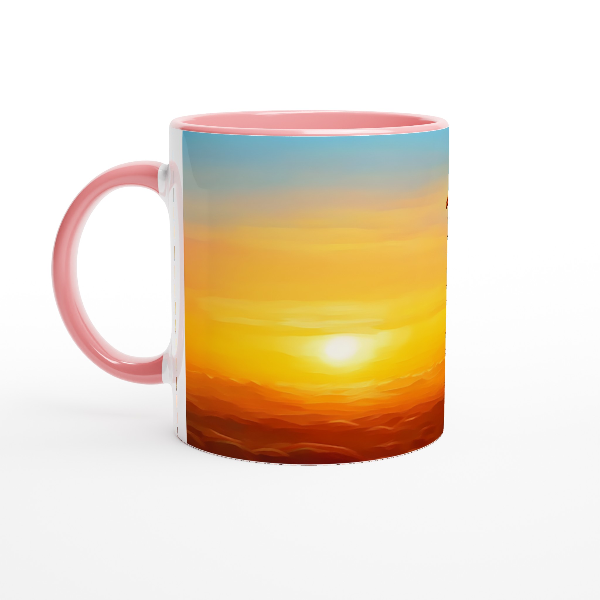 Giraff Silhouette Kaffemugg – Fängslande Solnedgång, 11oz Keramisk Mugg i Valfri Färg 6 cad63413-aca9-4951-bf94-93843c37f080