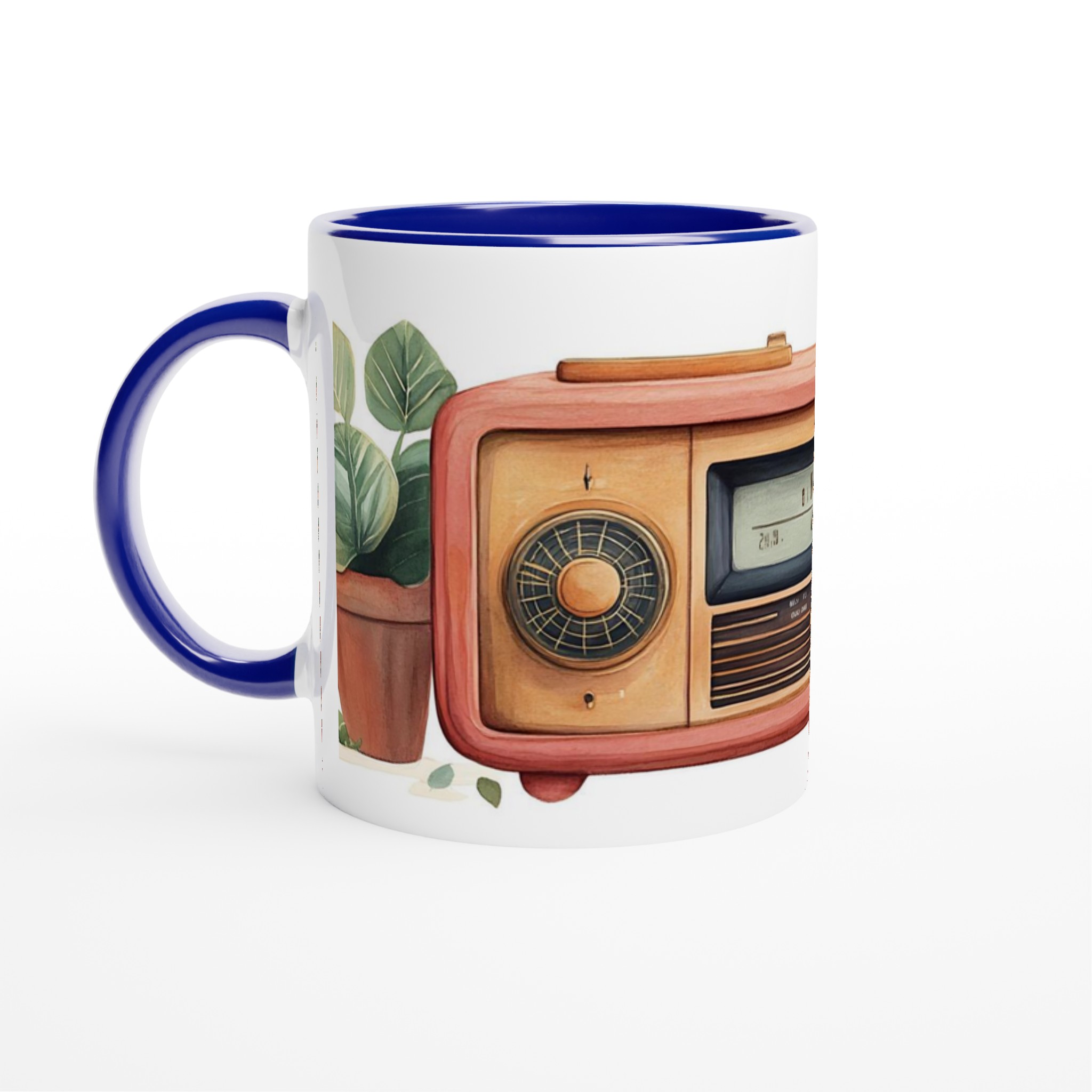 Retro Charm 11oz Keramisk Mugg – Vintage Radio & Gröna Växter, Välj bland 7 Färgstarka Nyanser! 7 cadbb9a6-7e45-47b7-a04d-7ce1641e2739