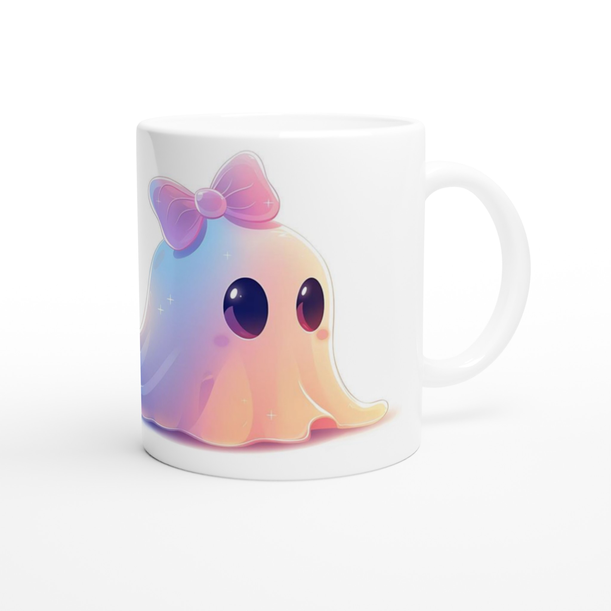 Söt Pastell Spöke Mugg - Lekfull Design i Flera Färger | 11oz Keramisk Kaffemugg 9 cafaa113-47c9-4c9e-a2ce-e2cf836d05f2