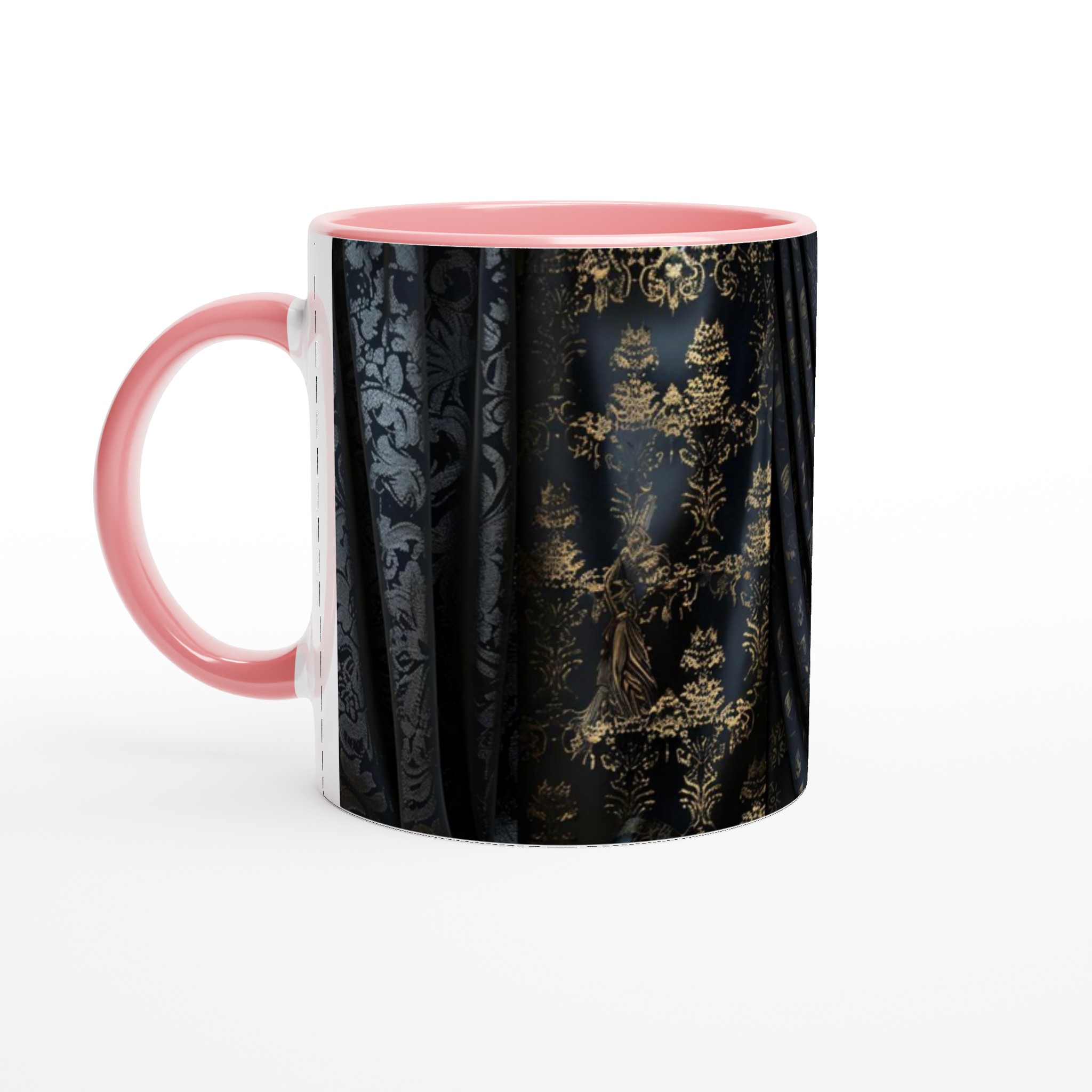 Vit 11oz keramisk mugg med eleganta svartguld-mönster – välj din färgfavorit 6 cb411ef8-68af-4d5c-8274-71e61ca1b905