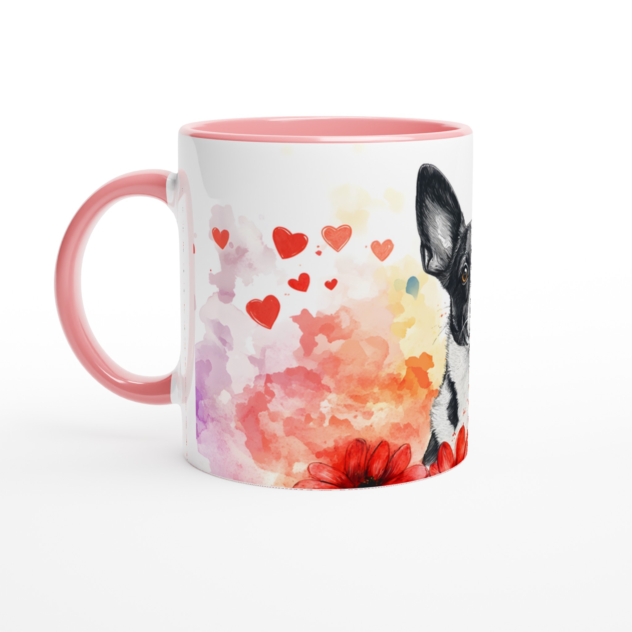 Kärlekshund – Personlig 11oz Keramisk Mugg med Akvarelldesign & Valfri Färg 6 cb8bf4a9-24f1-4316-949f-2c0048a9f6f1