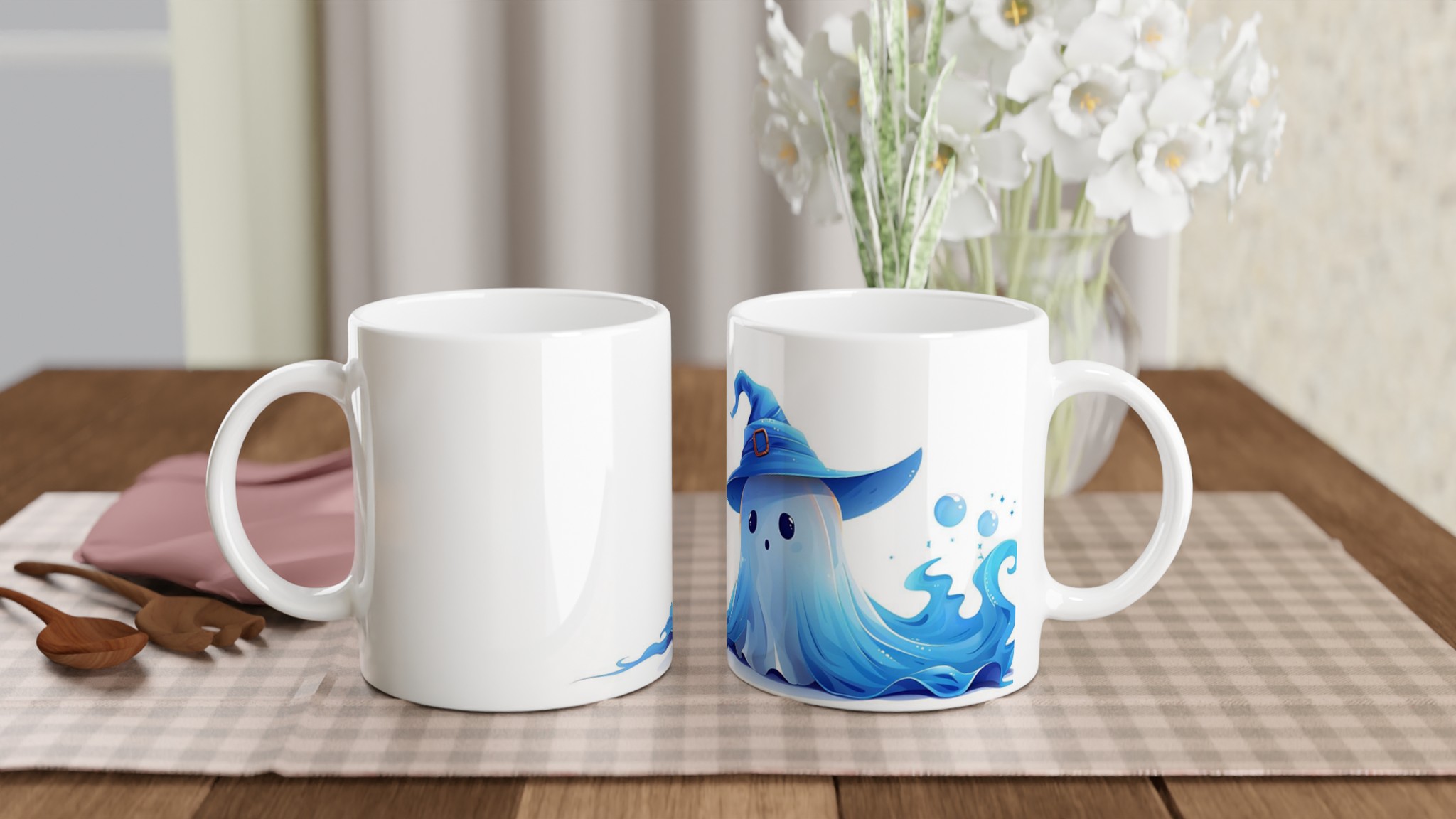 Söt Spök-Mugg med Blå Häxhatt – Charmig 11oz Keramisk Mugg för Kaffe och Te i Flera Färger 11 cb9f1a76-11b4-4f34-9de7-a9300d7ccc7a