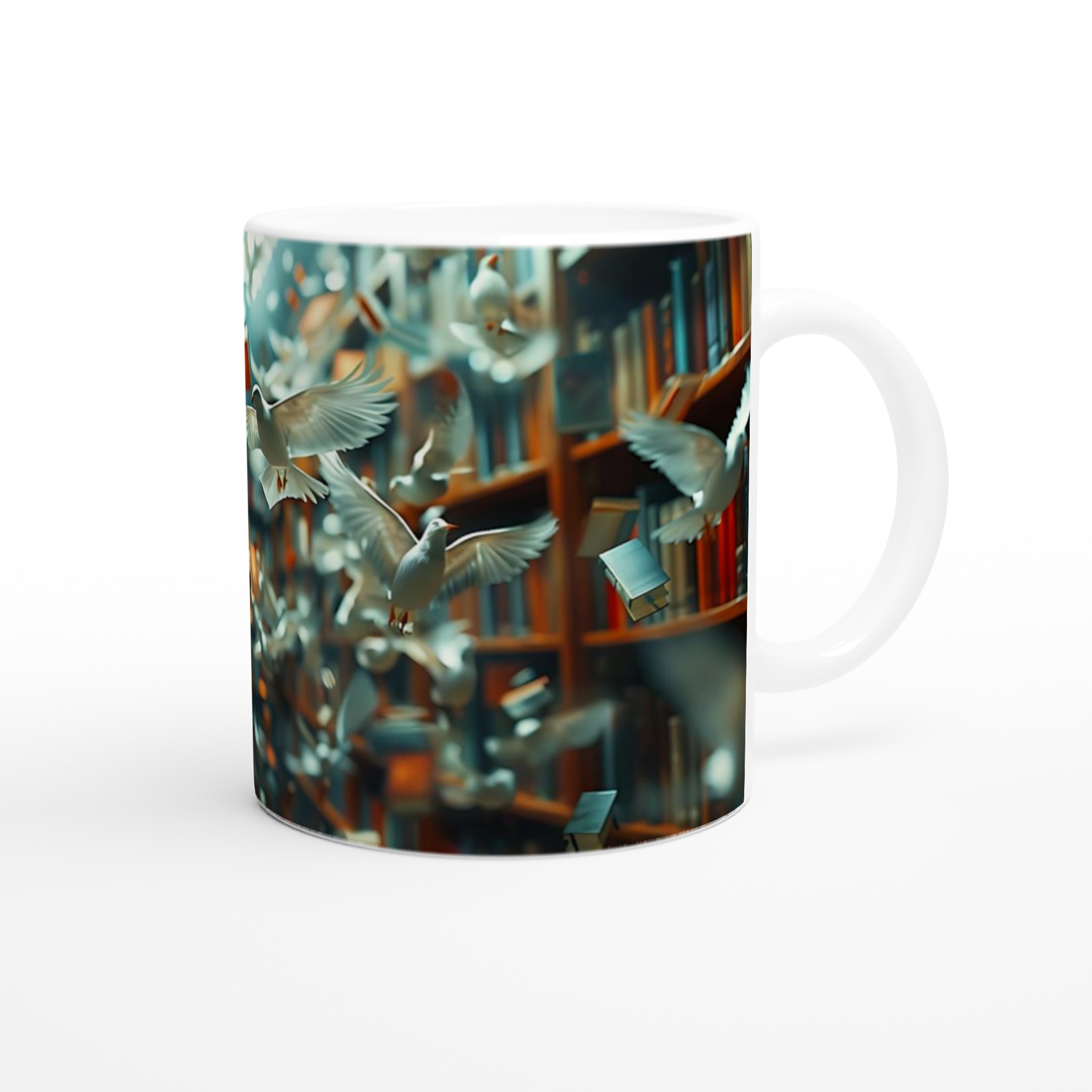 Magiska Flygande Böcker Mugg – 11 oz Keramisk Mug för Litteraturälskare i Valfri Färg 9 cbcd82cc-cd1b-4f94-8115-b036be9d0a79