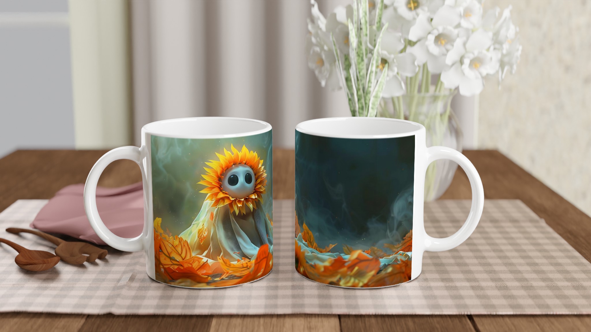 Söt Solros Spöke Keramikmugg - Höstmysig Design för Kaffe & Te i Flera Färger! 10 cbefdf6b-fcc8-4981-ad19-a30a4a265c51
