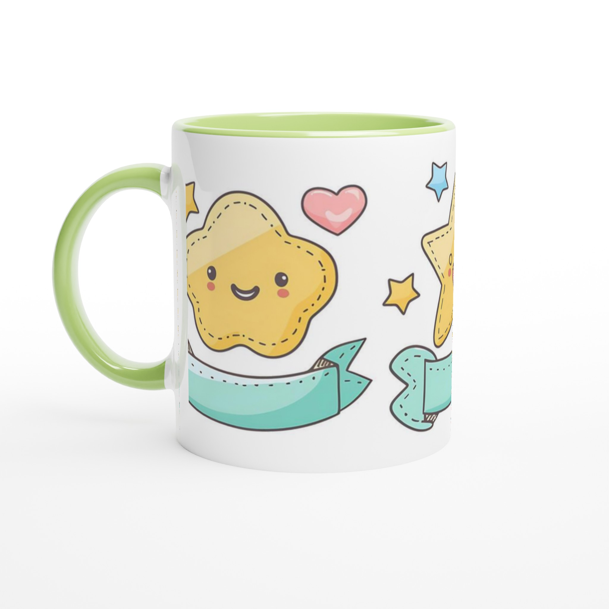 Kawaii Stjärna Keramikmugg - Söt Design & Levande Färger, 11oz 3 cbf352cf-0442-4b15-b0d3-4d45b61a5a01
