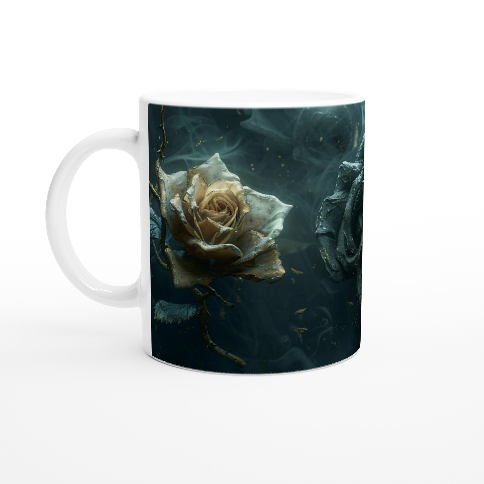 Mörk Romantik Keramikmugg - Gotisk Ros & Skalle Design i 11oz 1 cc1721b7-70b3-4d53-90e8-d9ec96963bf0