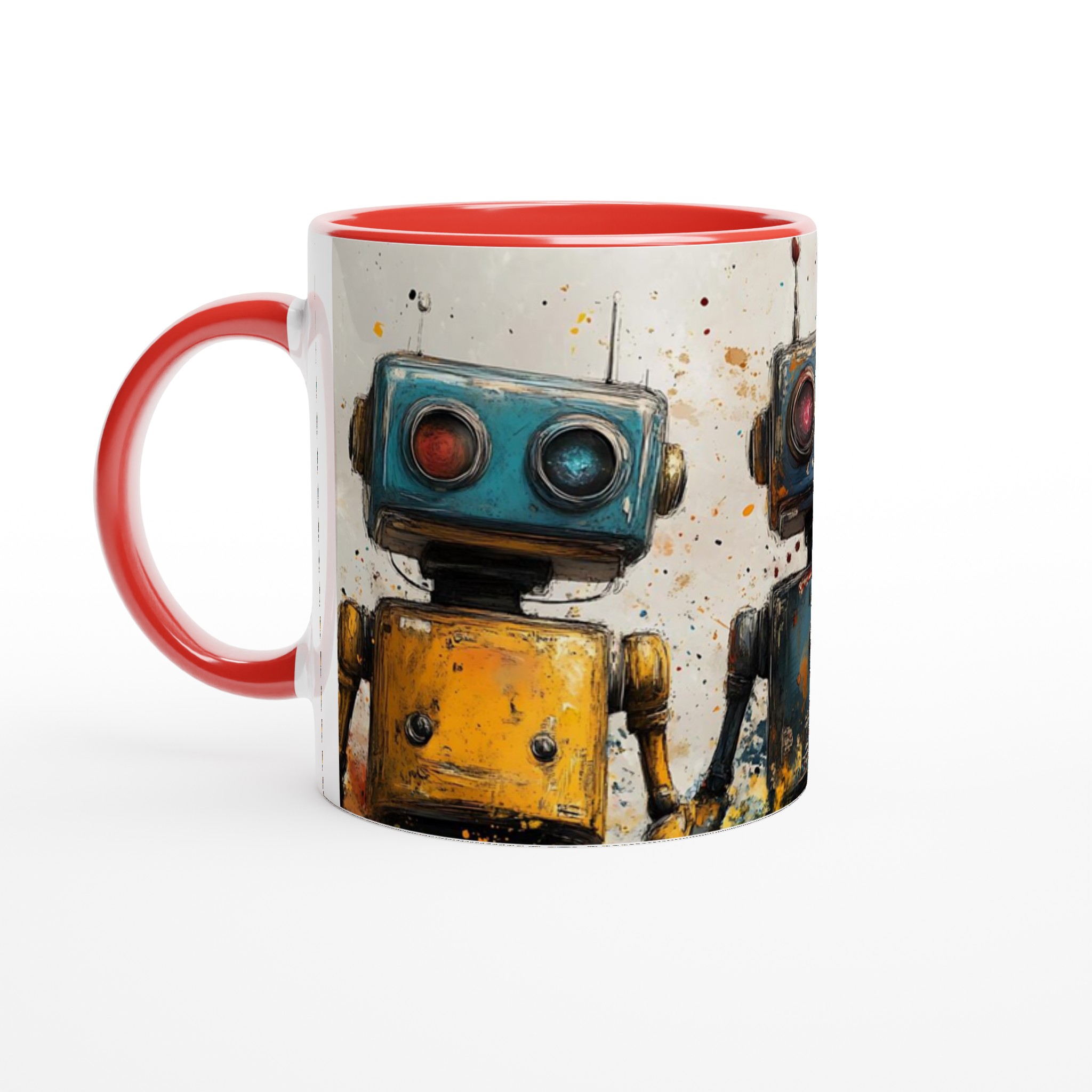 Retro Robot Art 11oz Keramikmugg – Välj din färg och ge liv åt din kaffestund! 5 cc1fd036-7652-4450-8950-5f7943672563