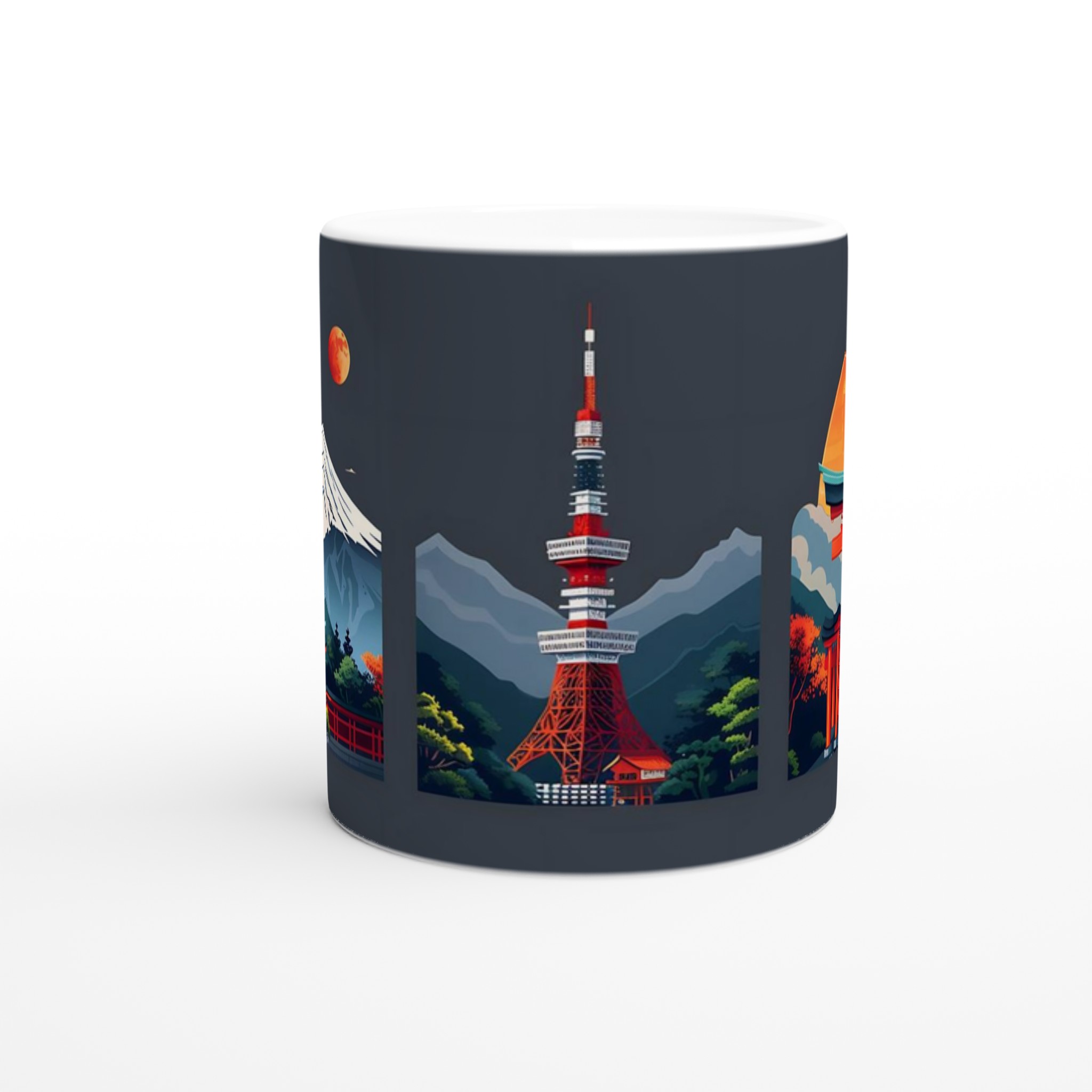 Japansk Resedrömmar Mugg – Fuji, Tokyo Tower & Torii – Perfekt för kaffeälskare i sju färger! 8 cc24fafd-cf8f-4d73-8cfb-d231cecc91e4