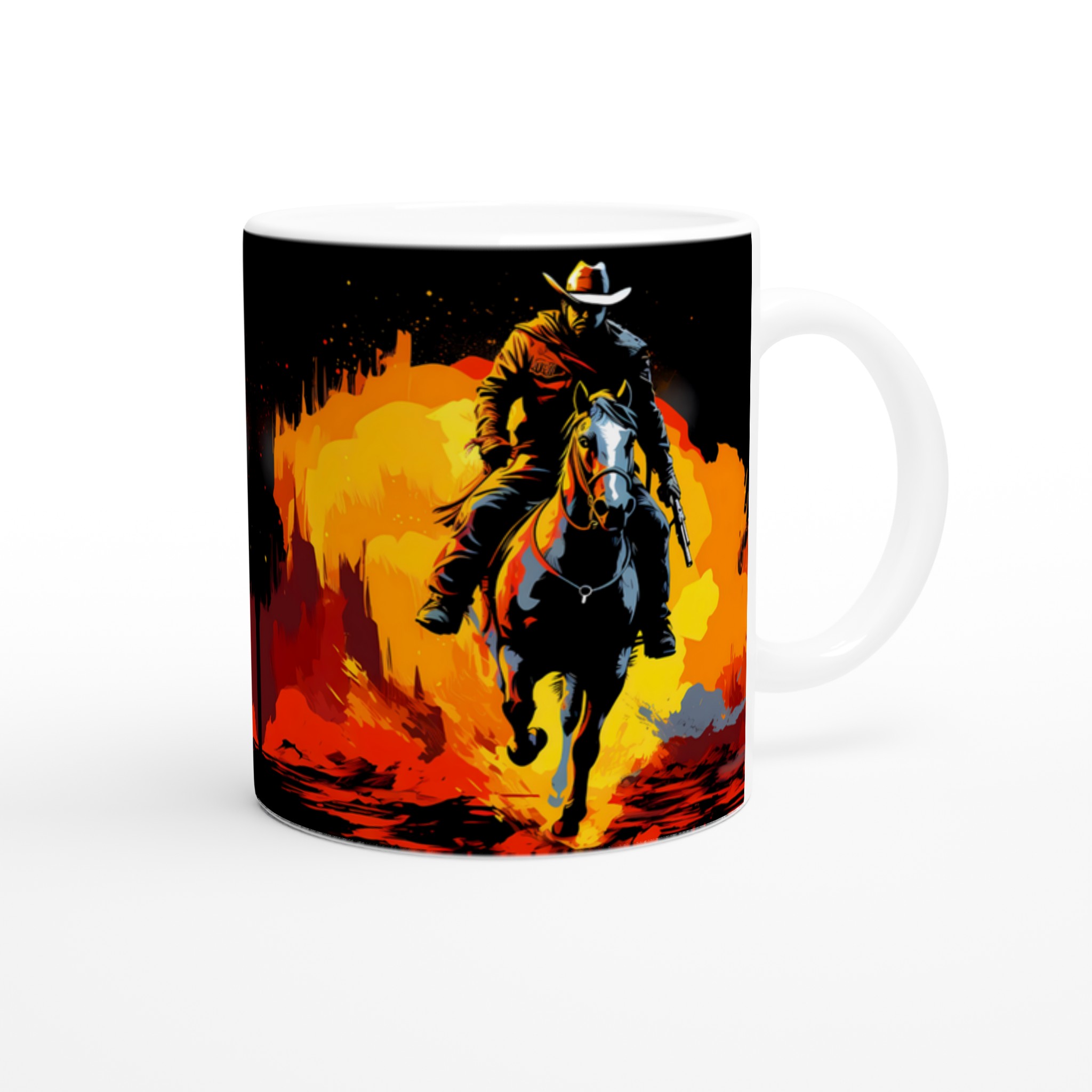Wild West Firestorm Mugg – Keramisk 11 oz med kraftfullt motiv & färgval 9 cc559ac8-7340-429f-b4ef-927e699600aa