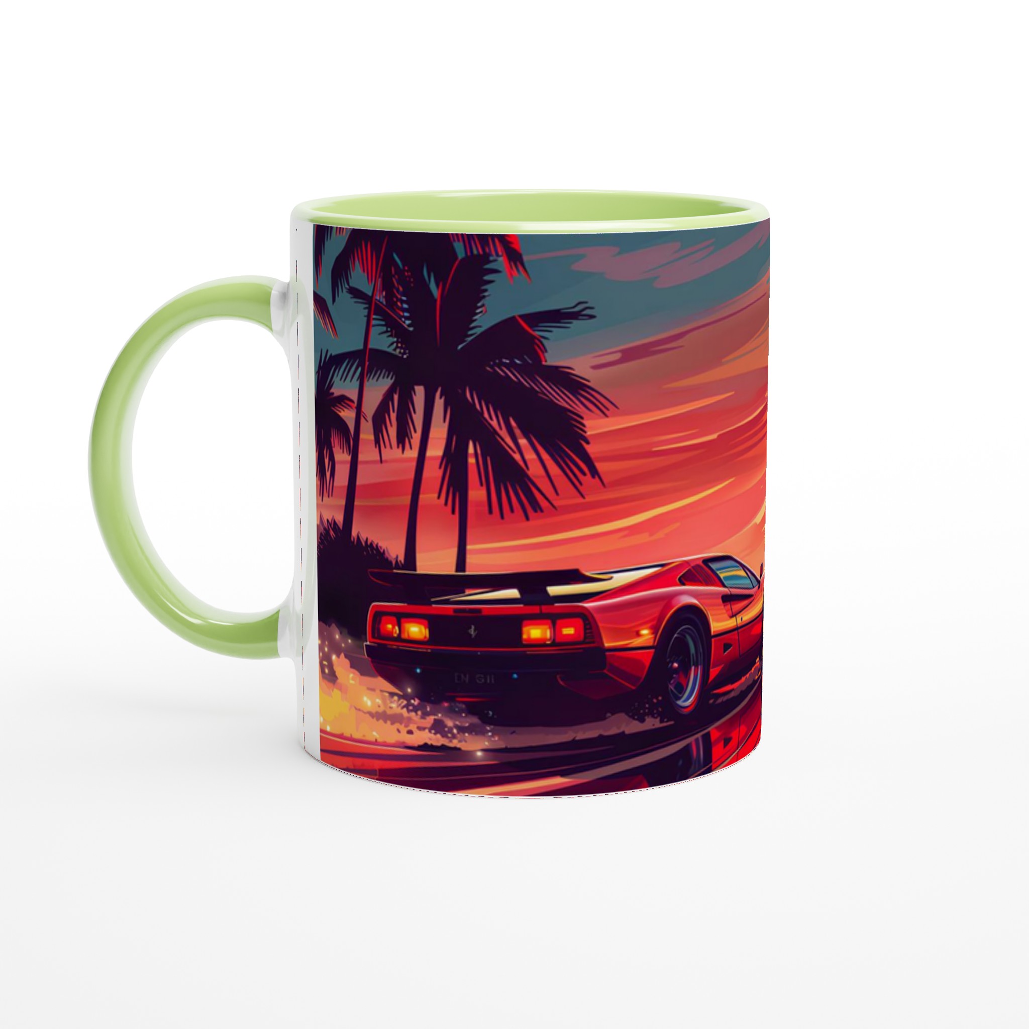 Retro Sunset Sportbil – 11oz Keramikmugg i ditt val av 7 levande färger 3 cc5f6f67-1048-4f31-986b-d2cf0ccb7e3f