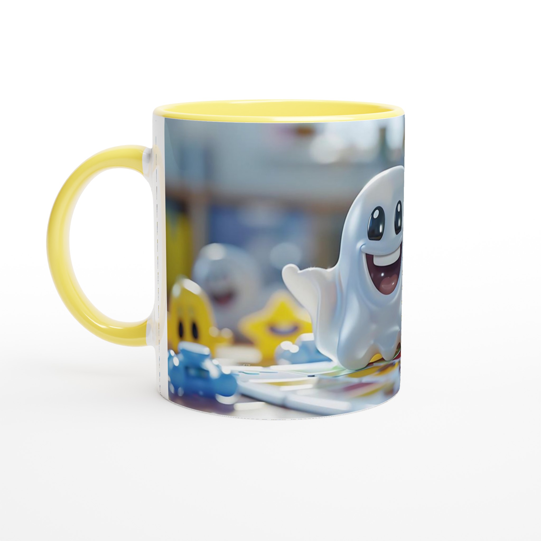 Glad Spöke Keramikmugg - Charmig & Färgglad 11oz Kaffekopp för Lekfulla Stunder 5 ccaf3048-6873-4ff7-ae12-1f0c01cf8093