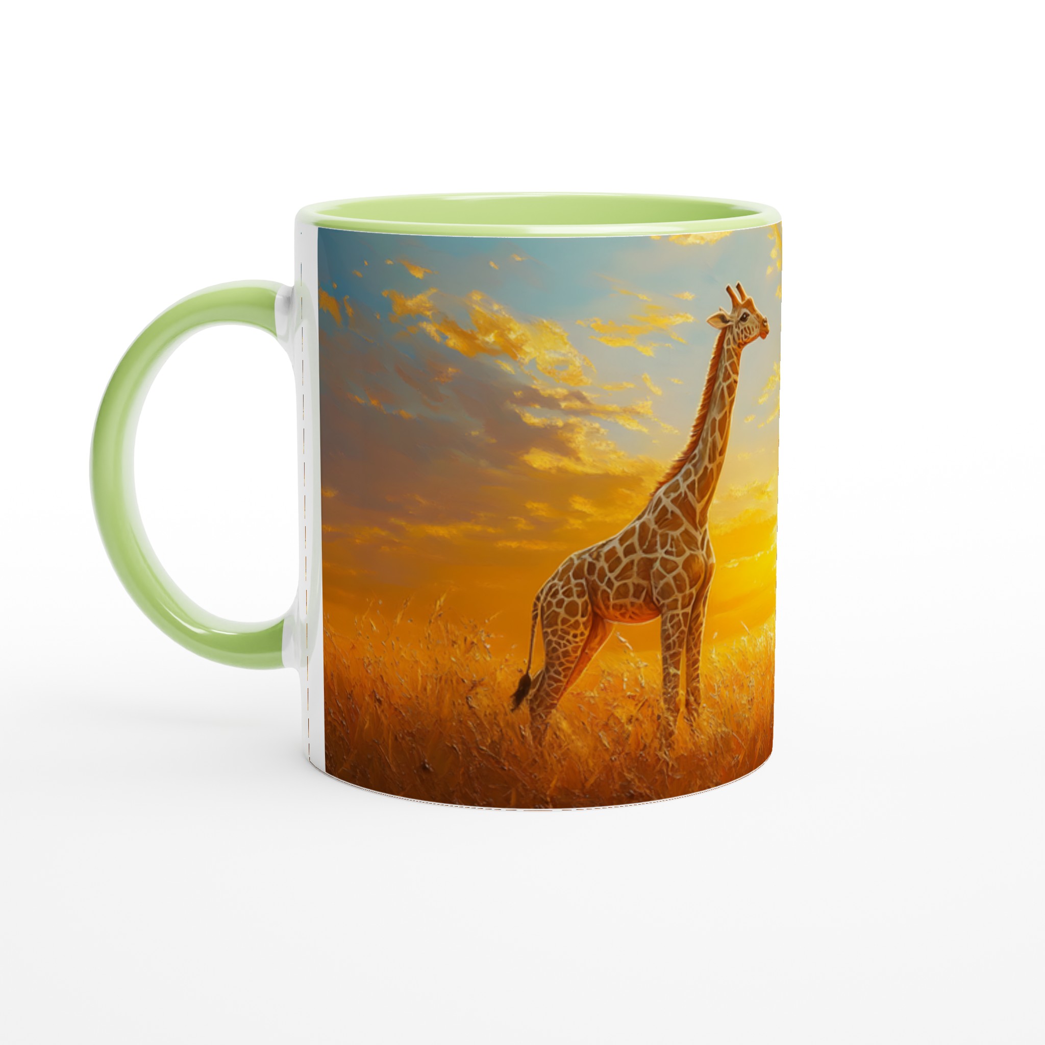 Giraff i Solnedgång – 11oz Keramikmugg, Välj Din Färg! 7 ccb4a3f3-353a-40ad-8e2a-e829200bd4a8